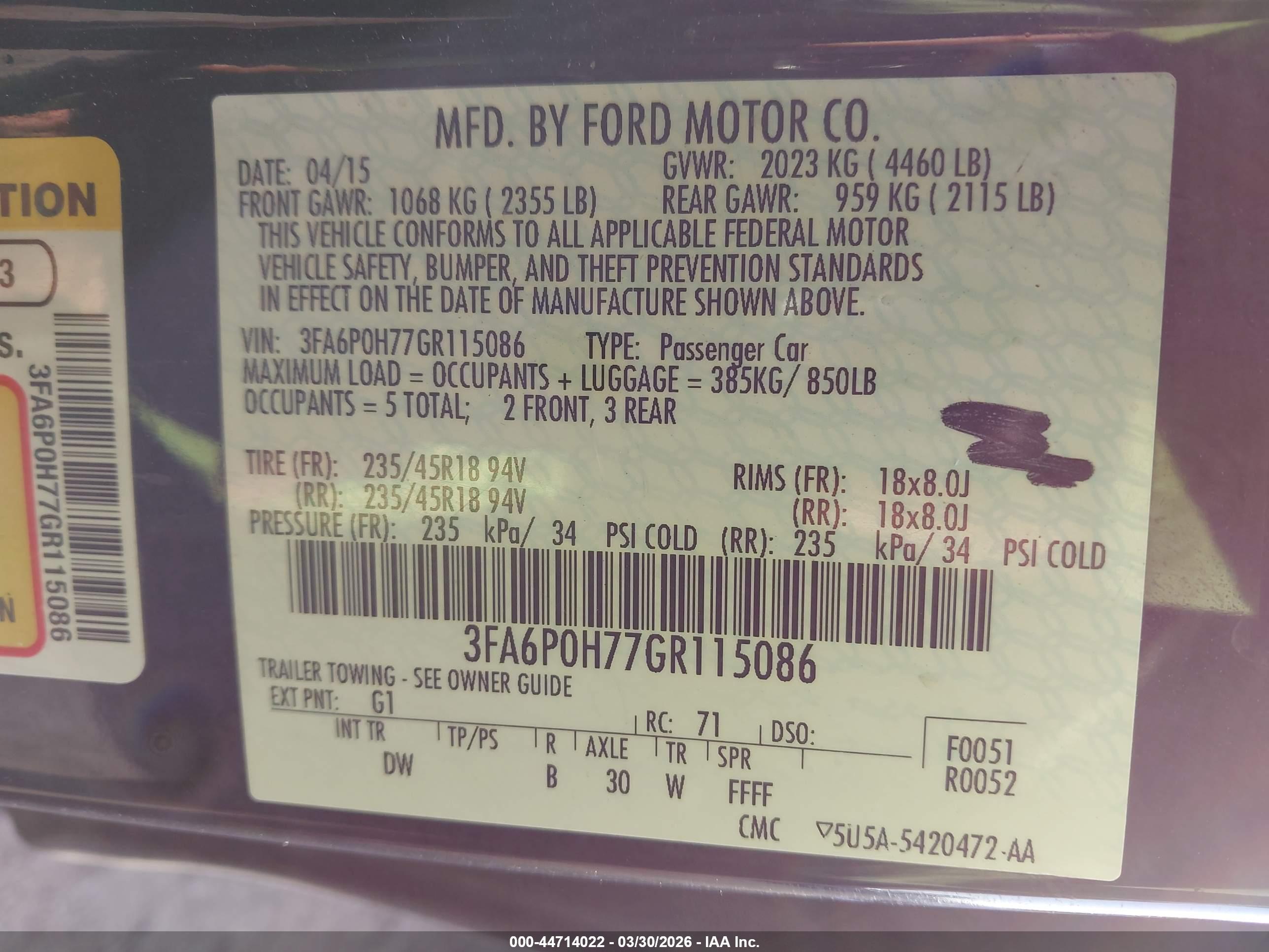 FORD FUSION image 9