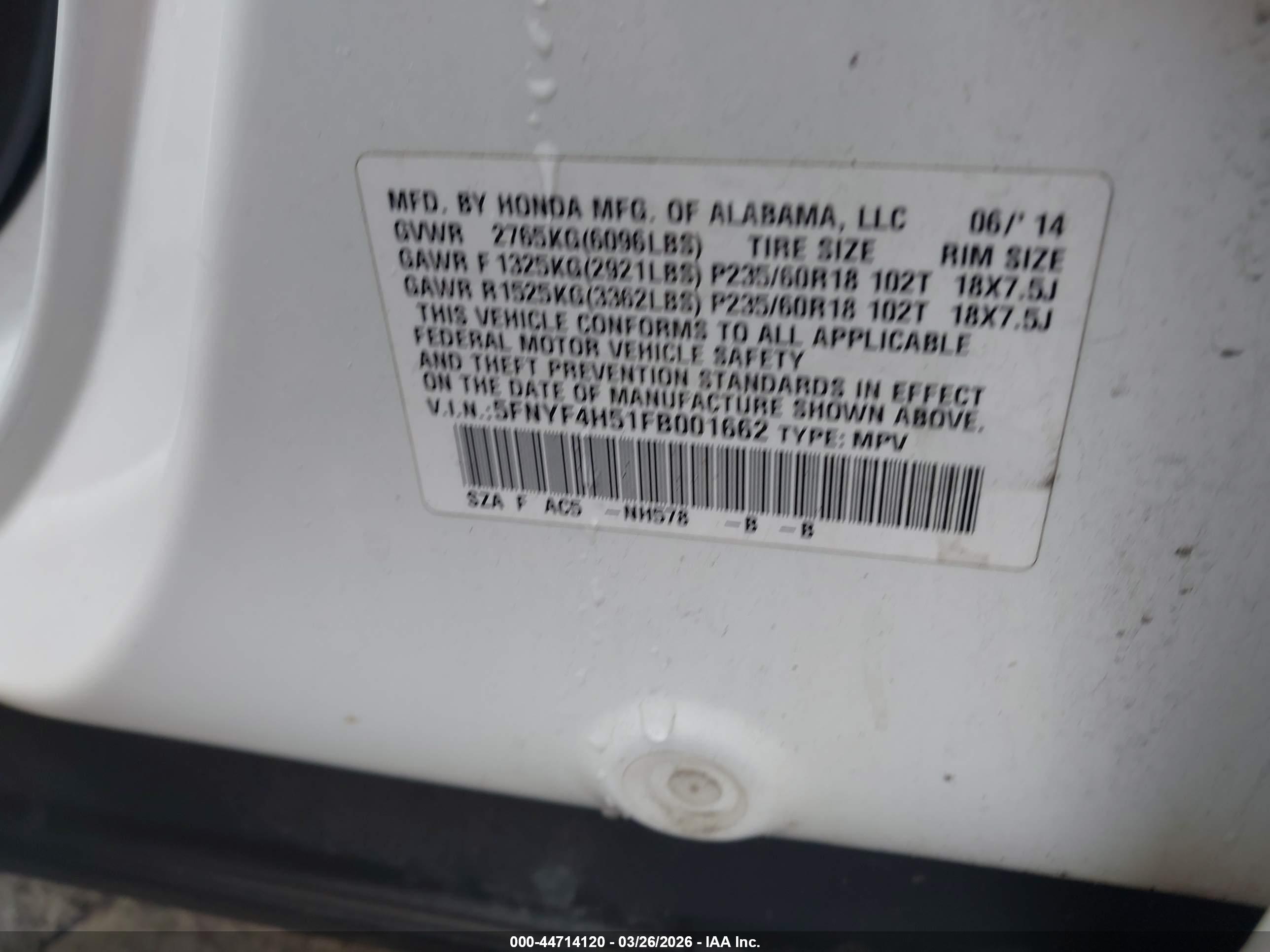 HONDA PILOT image 9