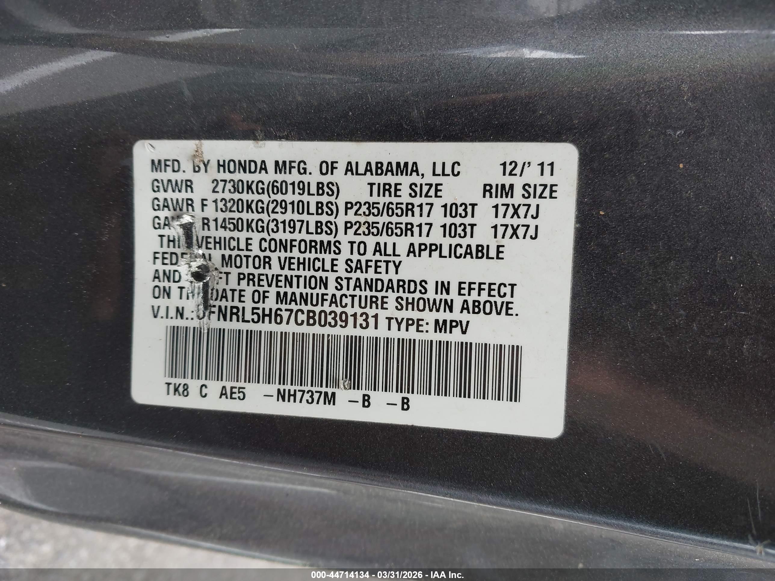 HONDA ODYSSEY image 9