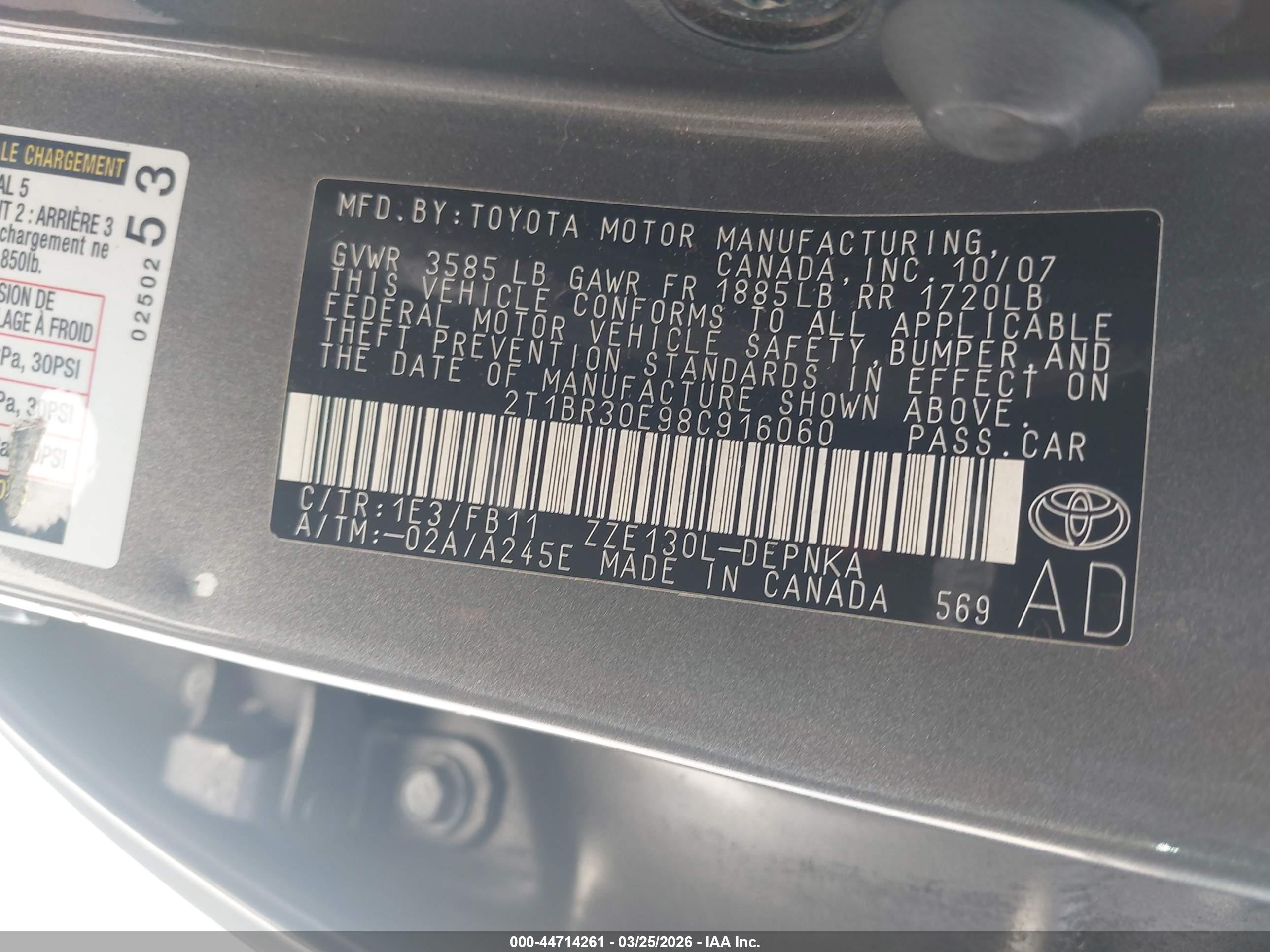 TOYOTA COROLLA image 9