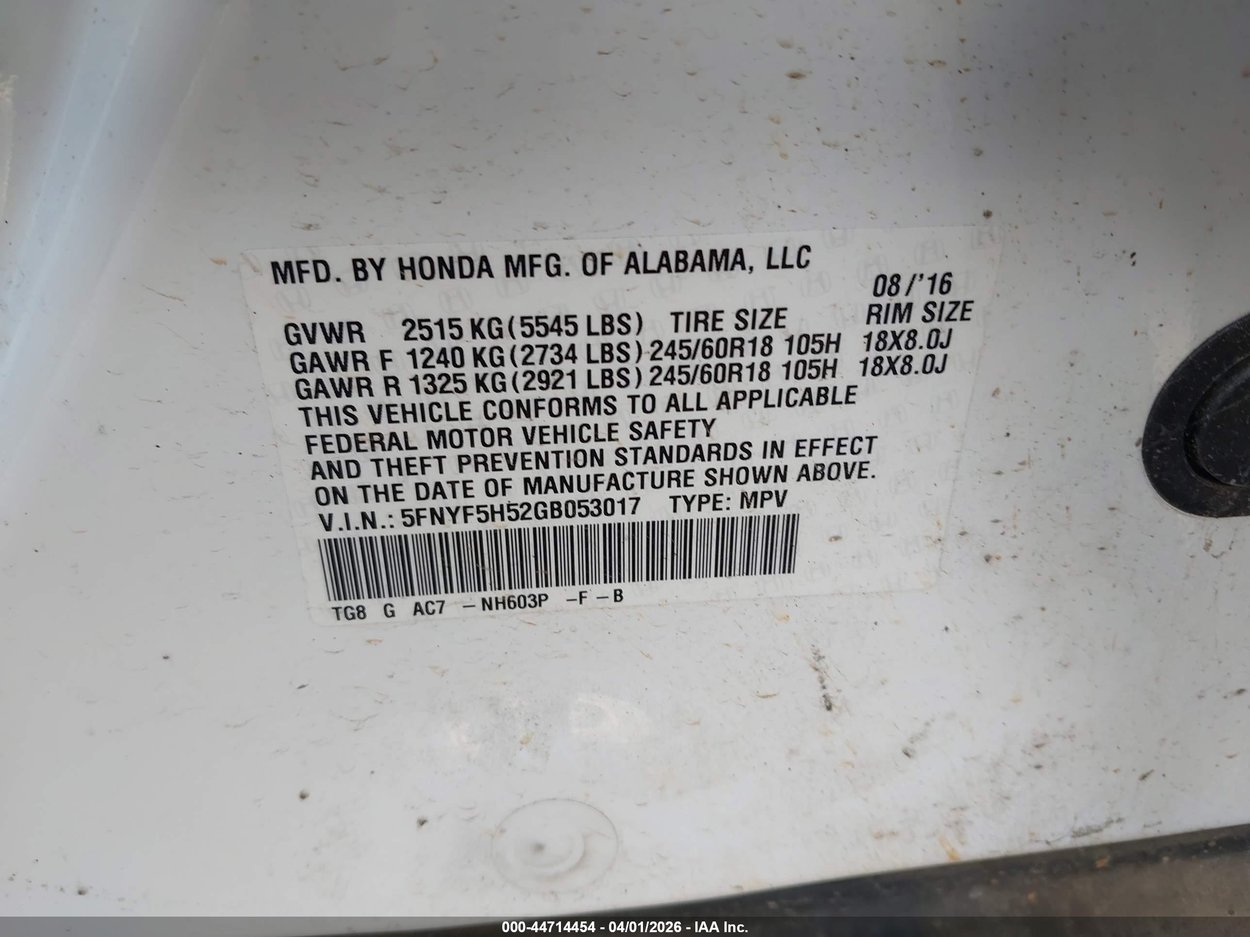 HONDA PILOT image 9
