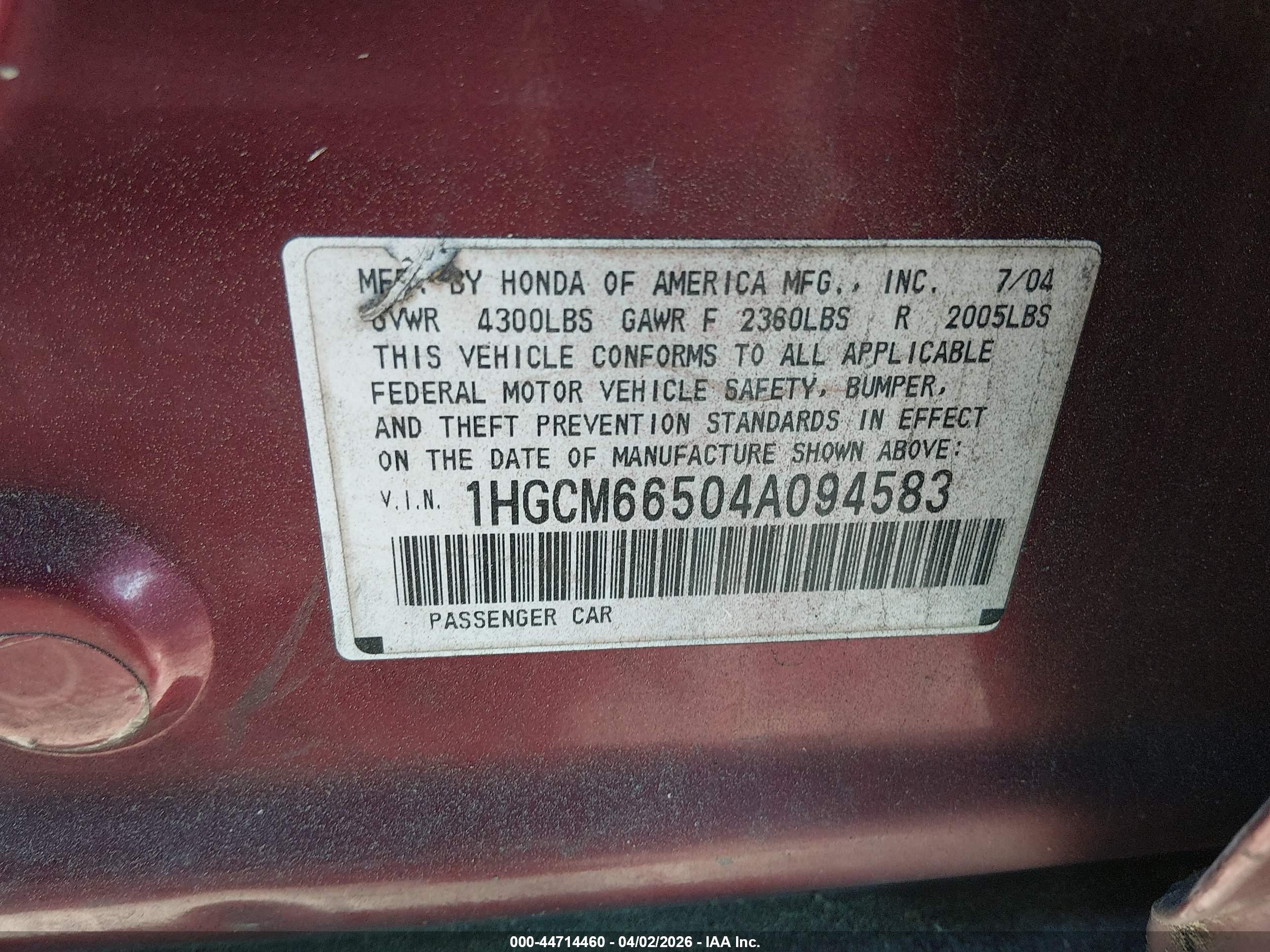 HONDA ACCORD image 9