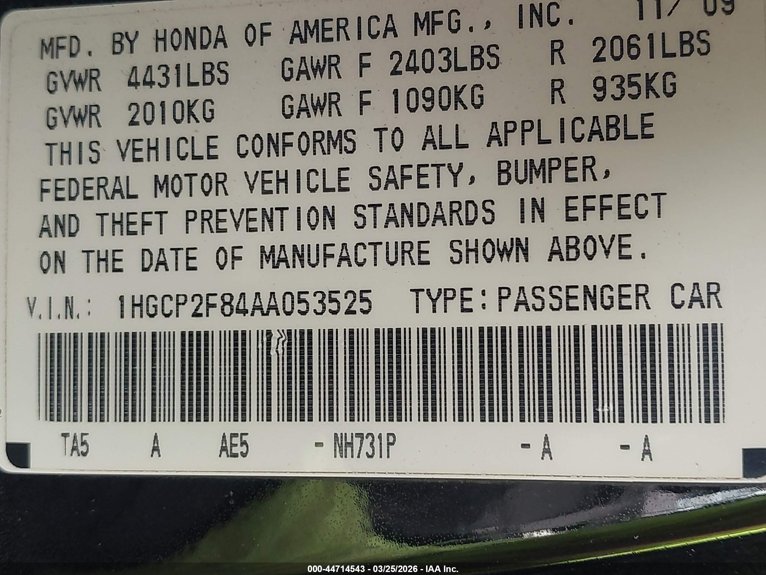 HONDA ACCORD image 9