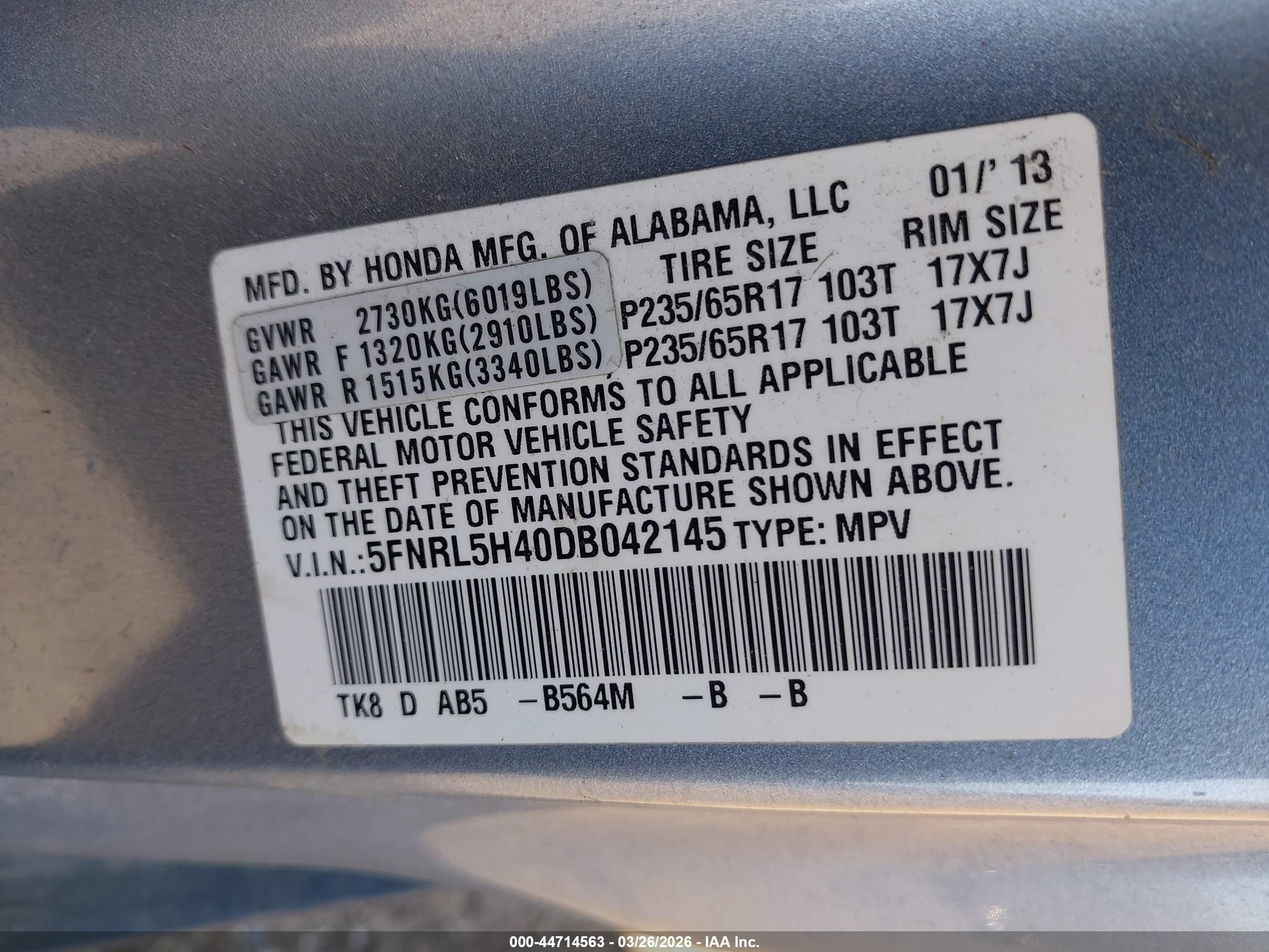HONDA ODYSSEY image 9
