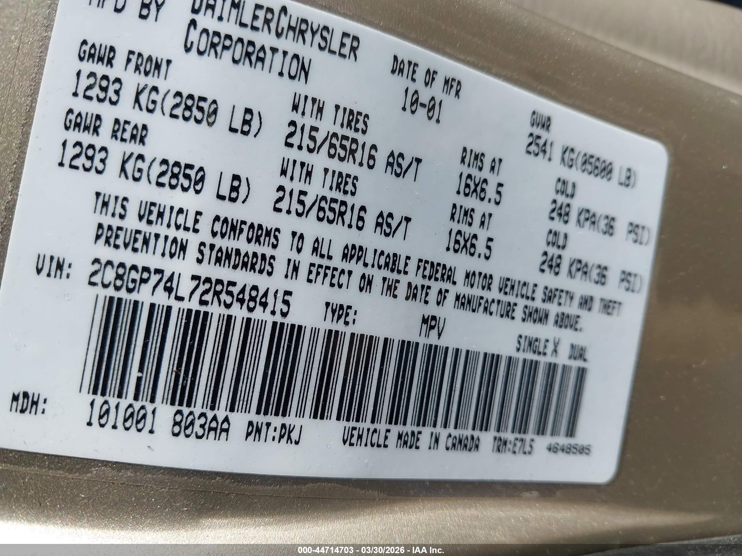 CHRYSLER TOWN image 9