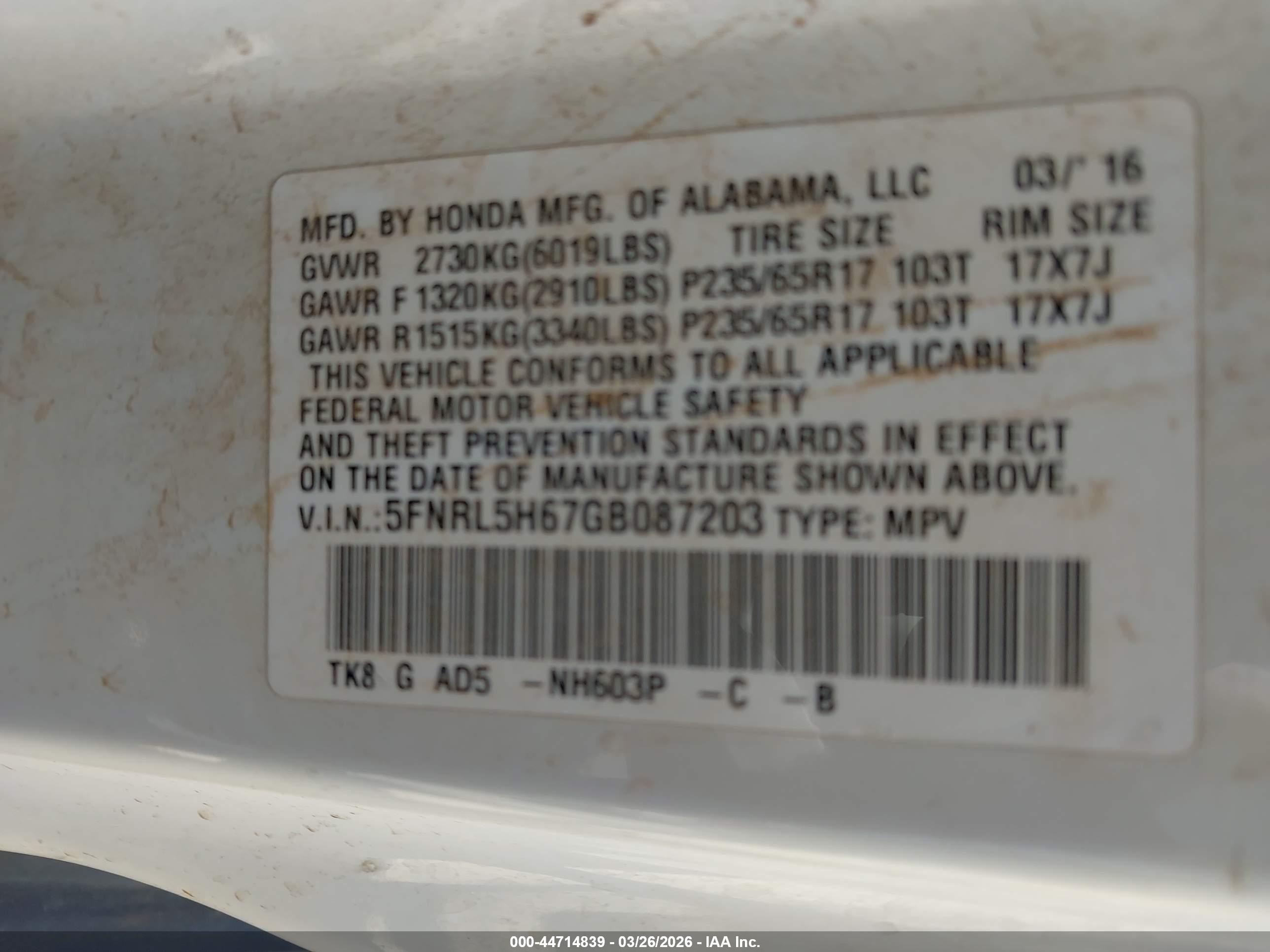 HONDA ODYSSEY image 9