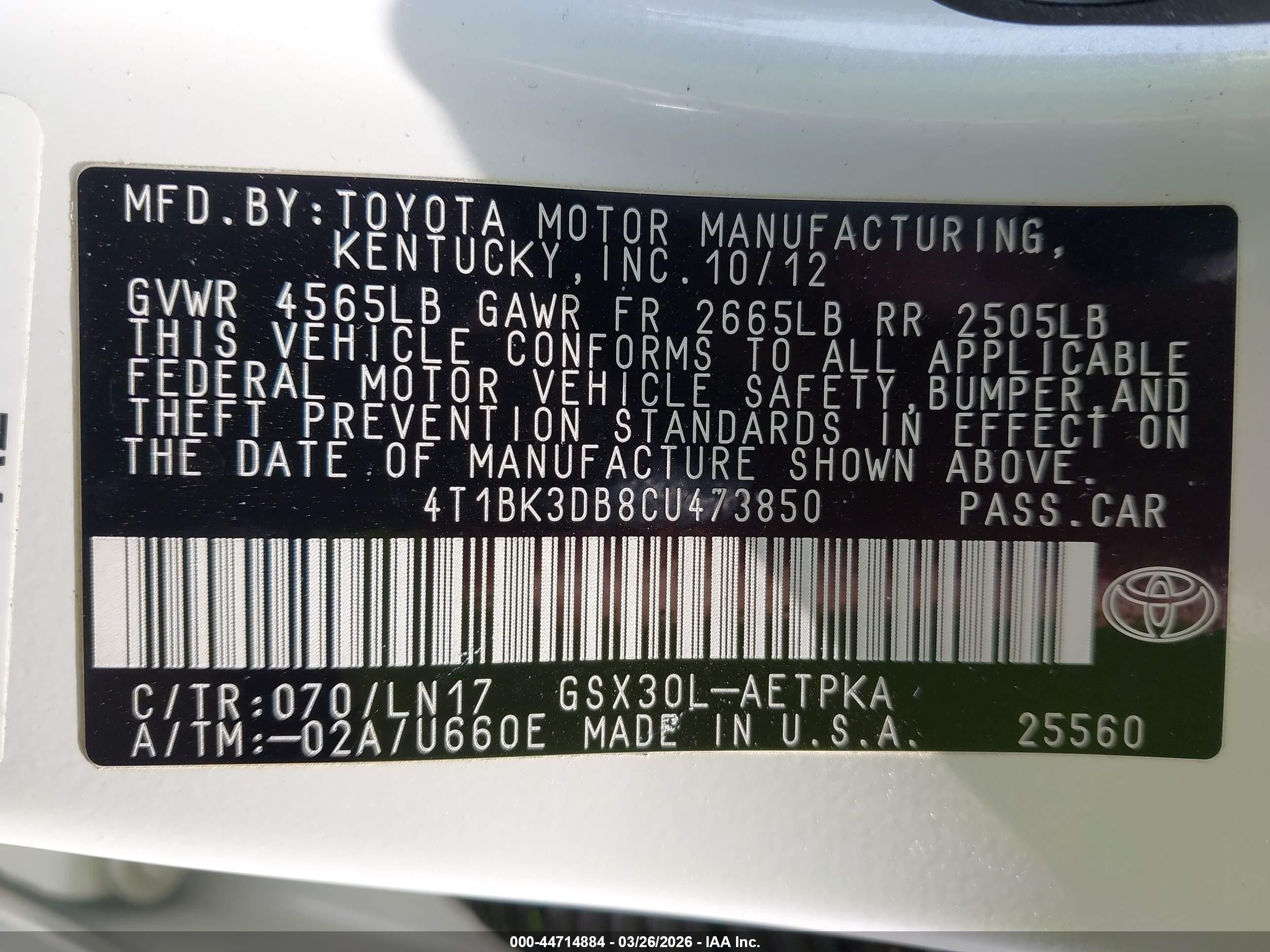 TOYOTA AVALON image 9