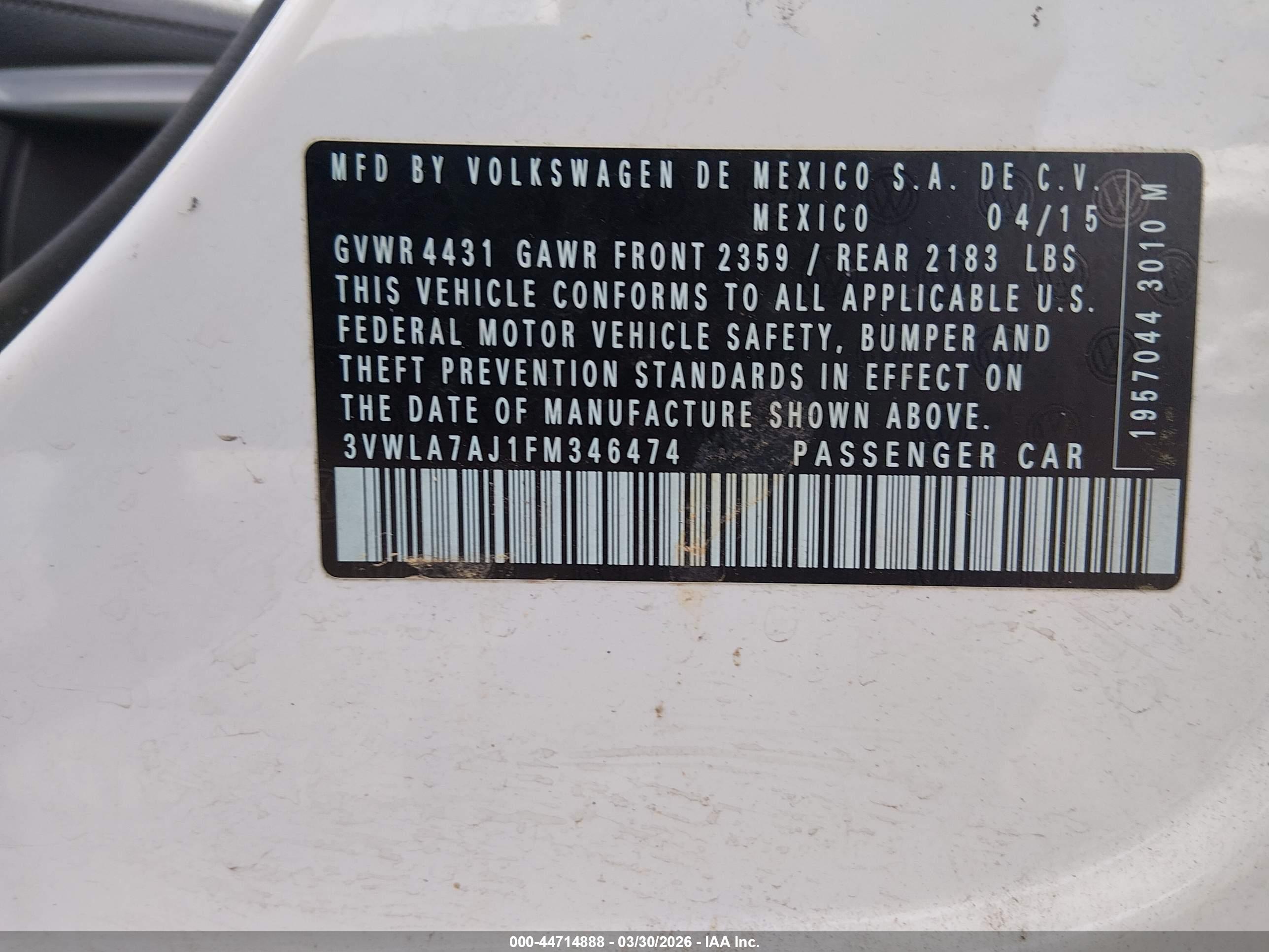 VOLKSWAGEN JETTA image 9