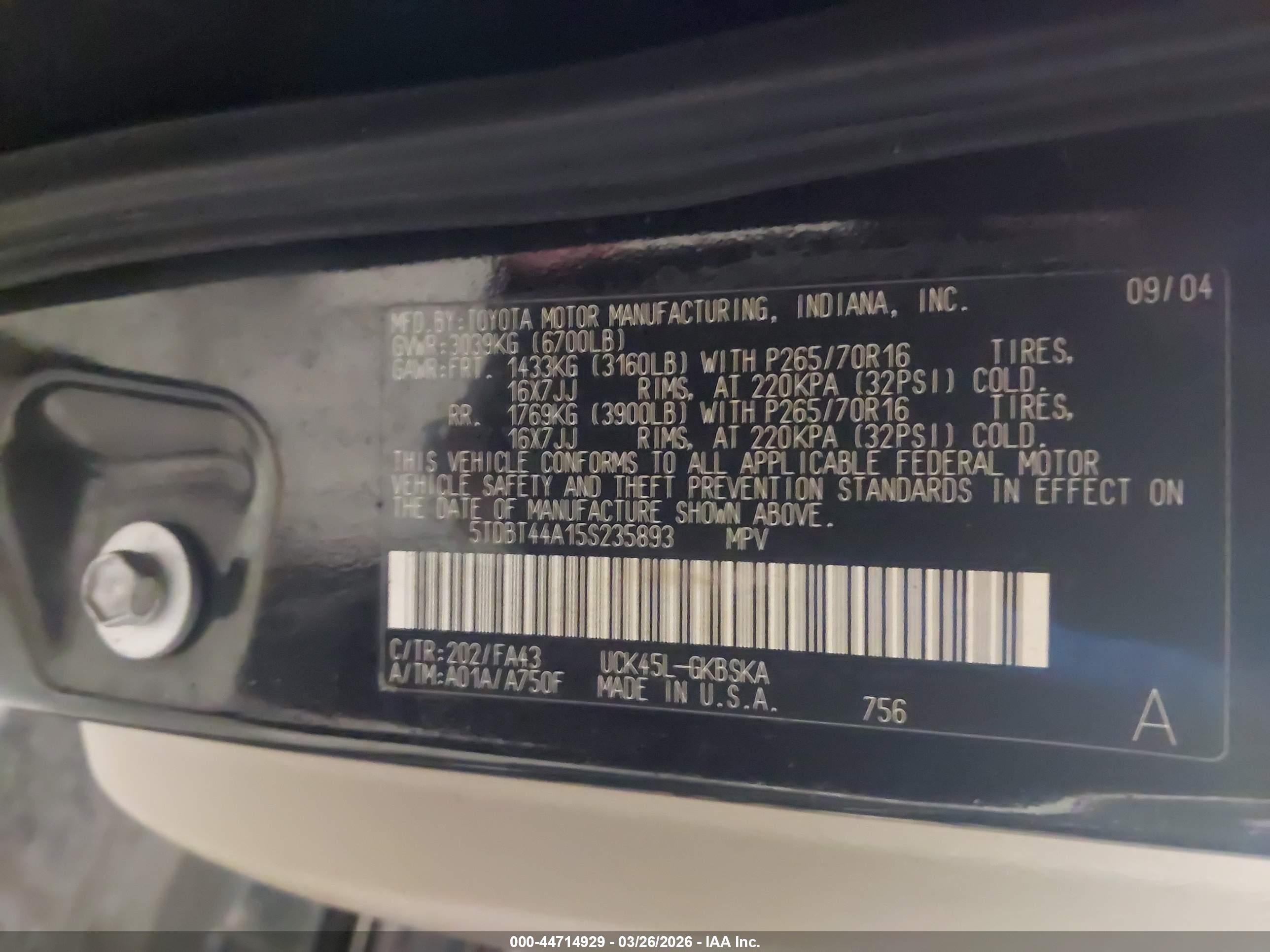 TOYOTA SEQUOIA image 9