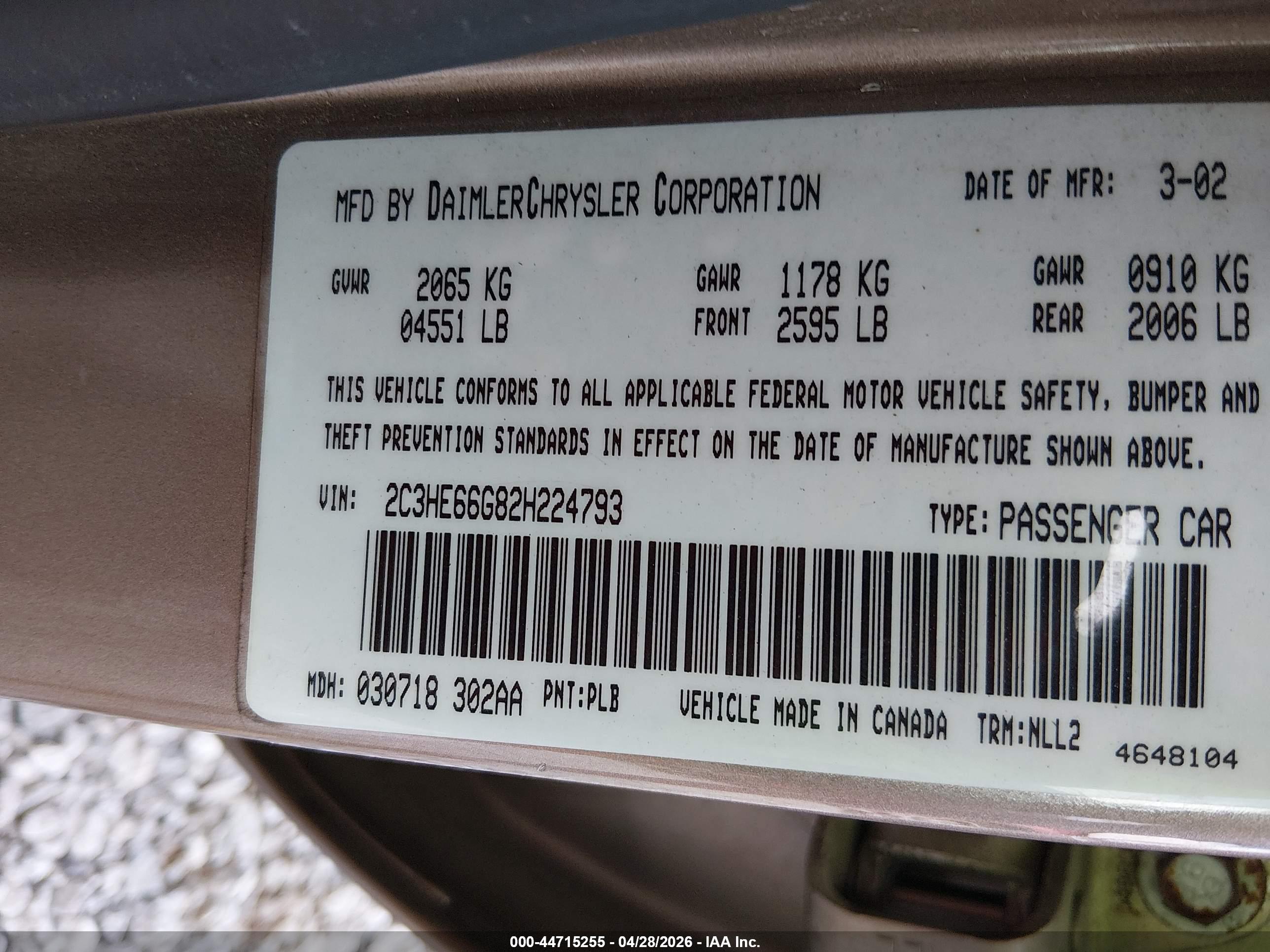 CHRYSLER 300M image 9