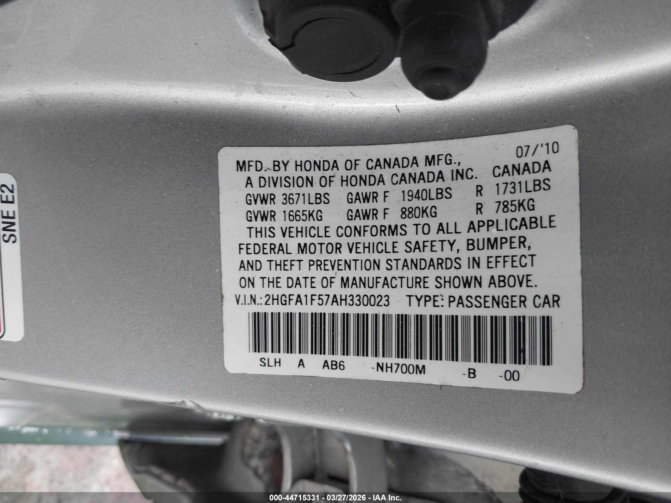 HONDA CIVIC image 9