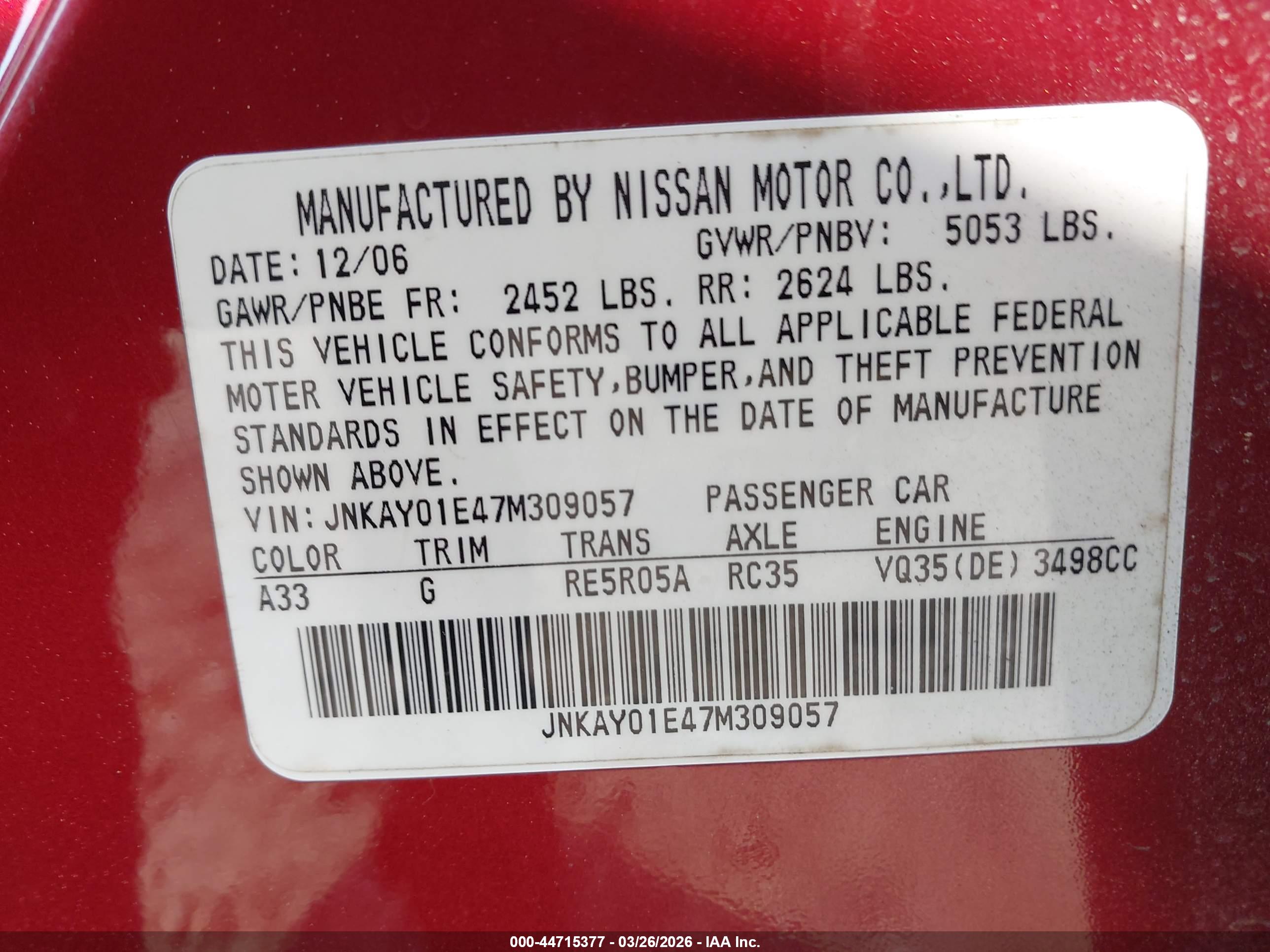 INFINITI M35 image 9