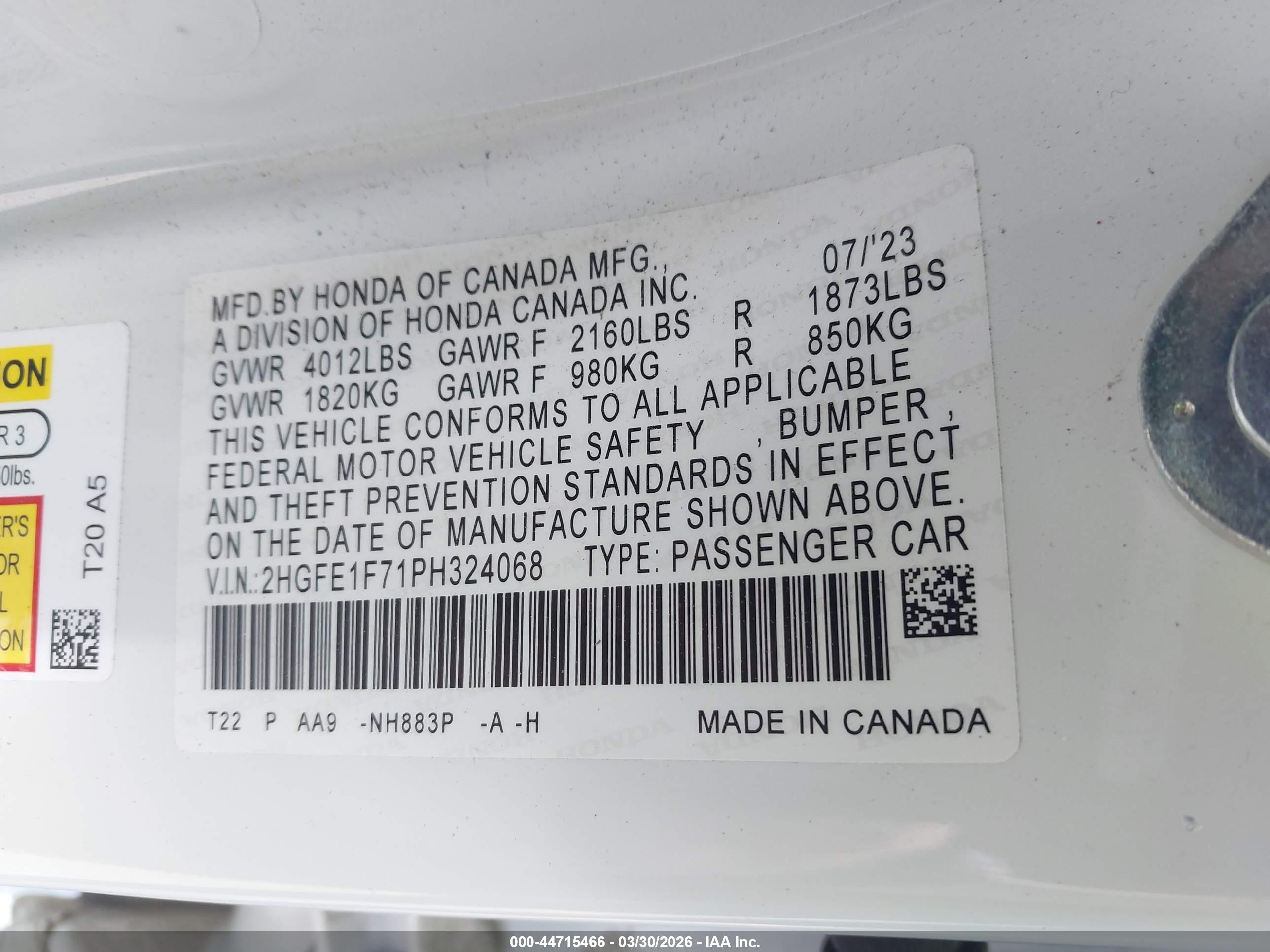 HONDA CIVIC image 9
