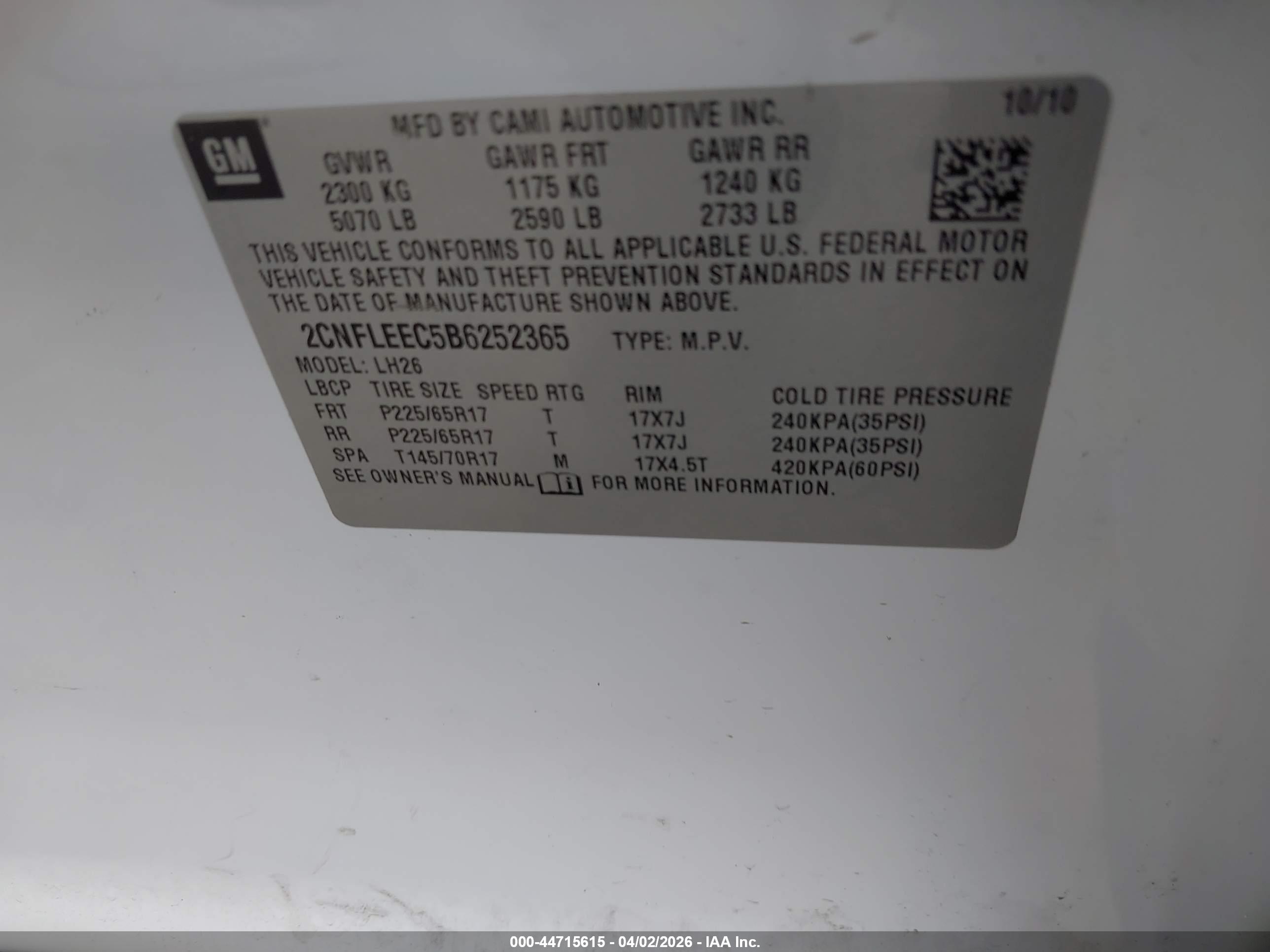 CHEVROLET EQUINOX image 9