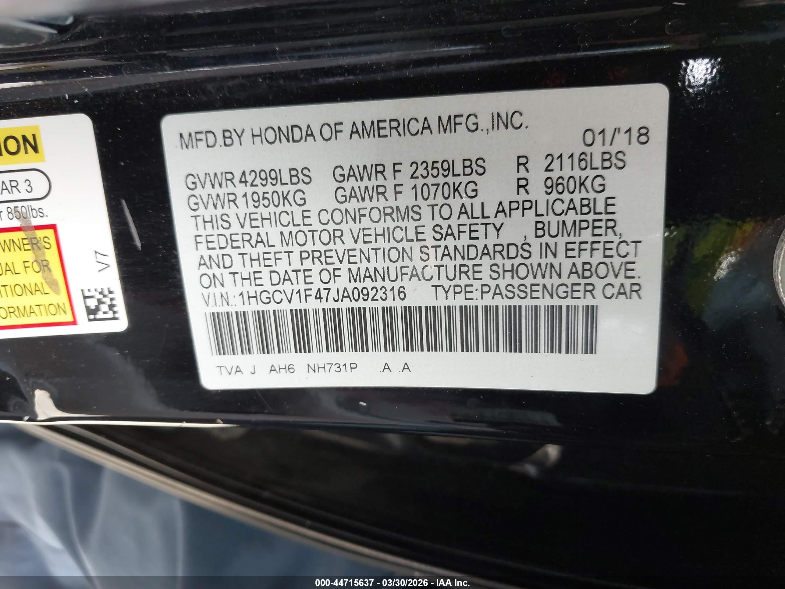 HONDA ACCORD image 9