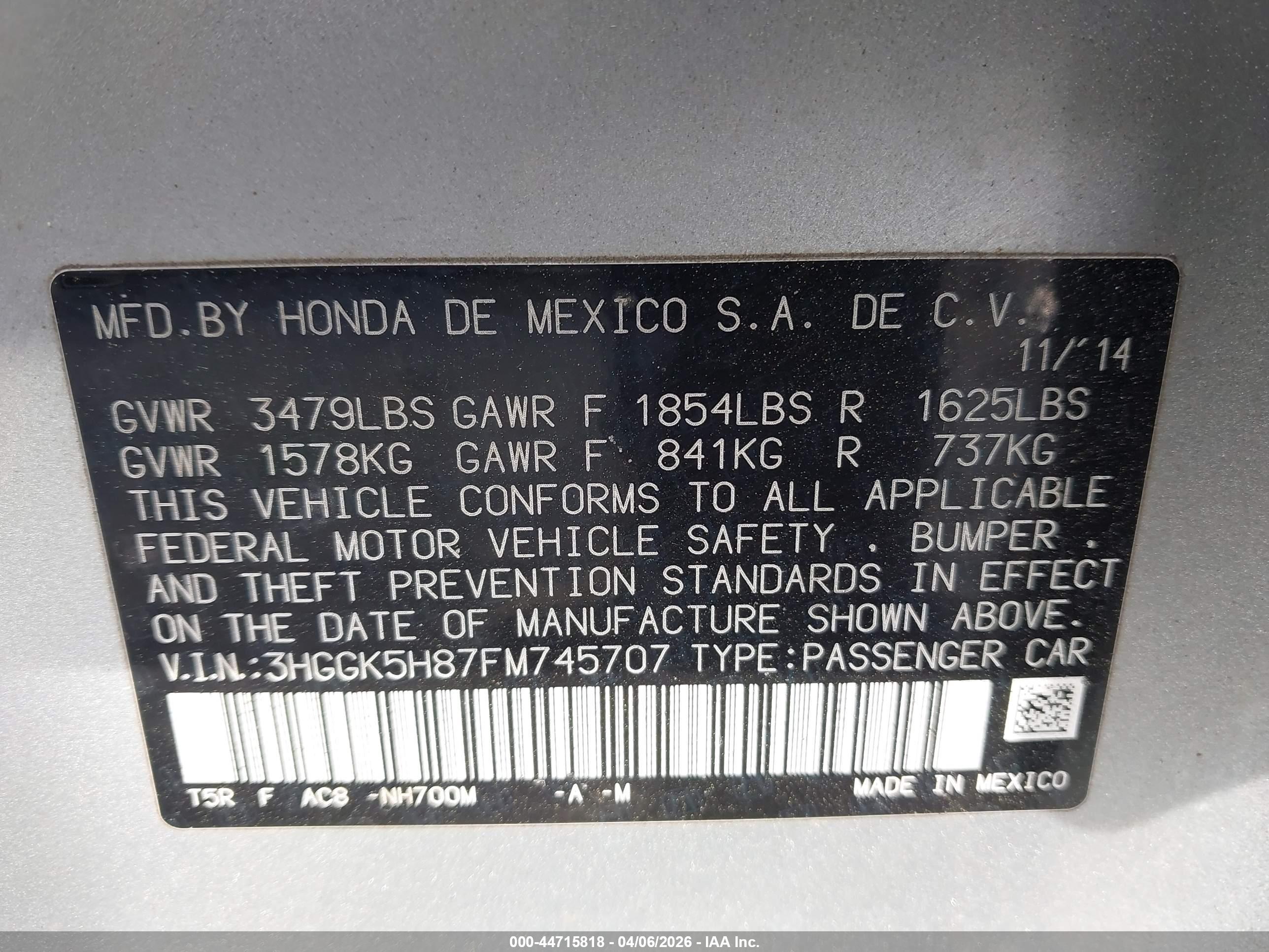 HONDA FIT image 9