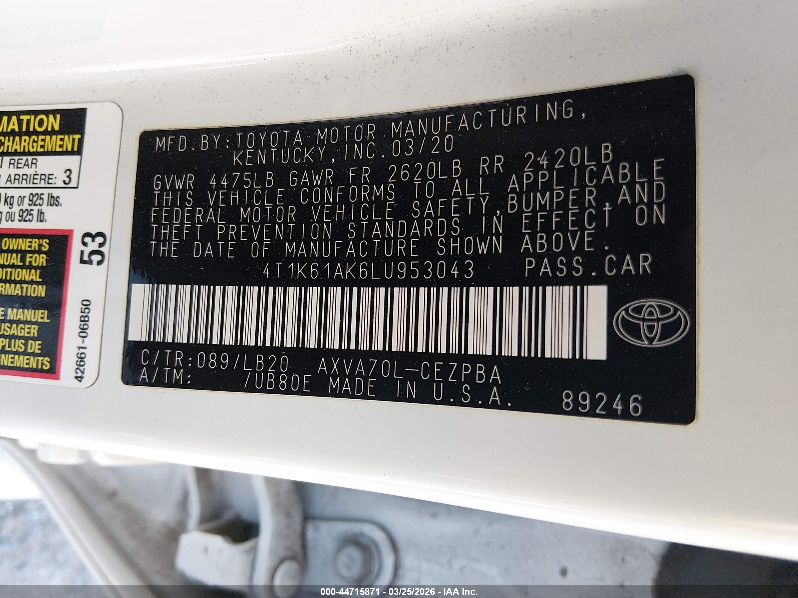 TOYOTA CAMRY image 9