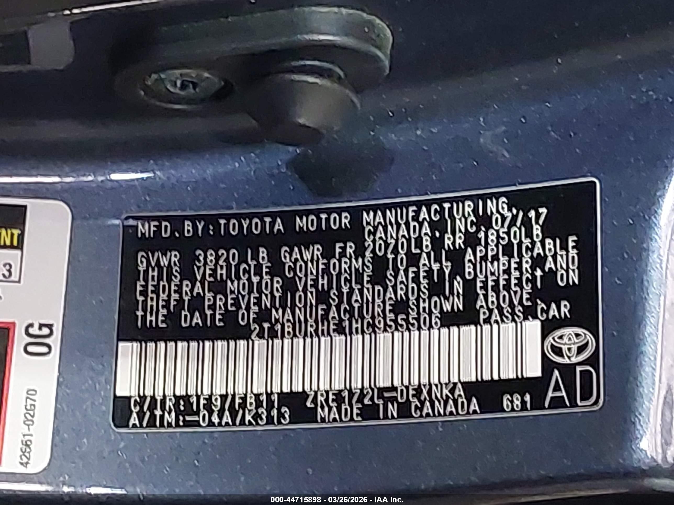 TOYOTA COROLLA image 9