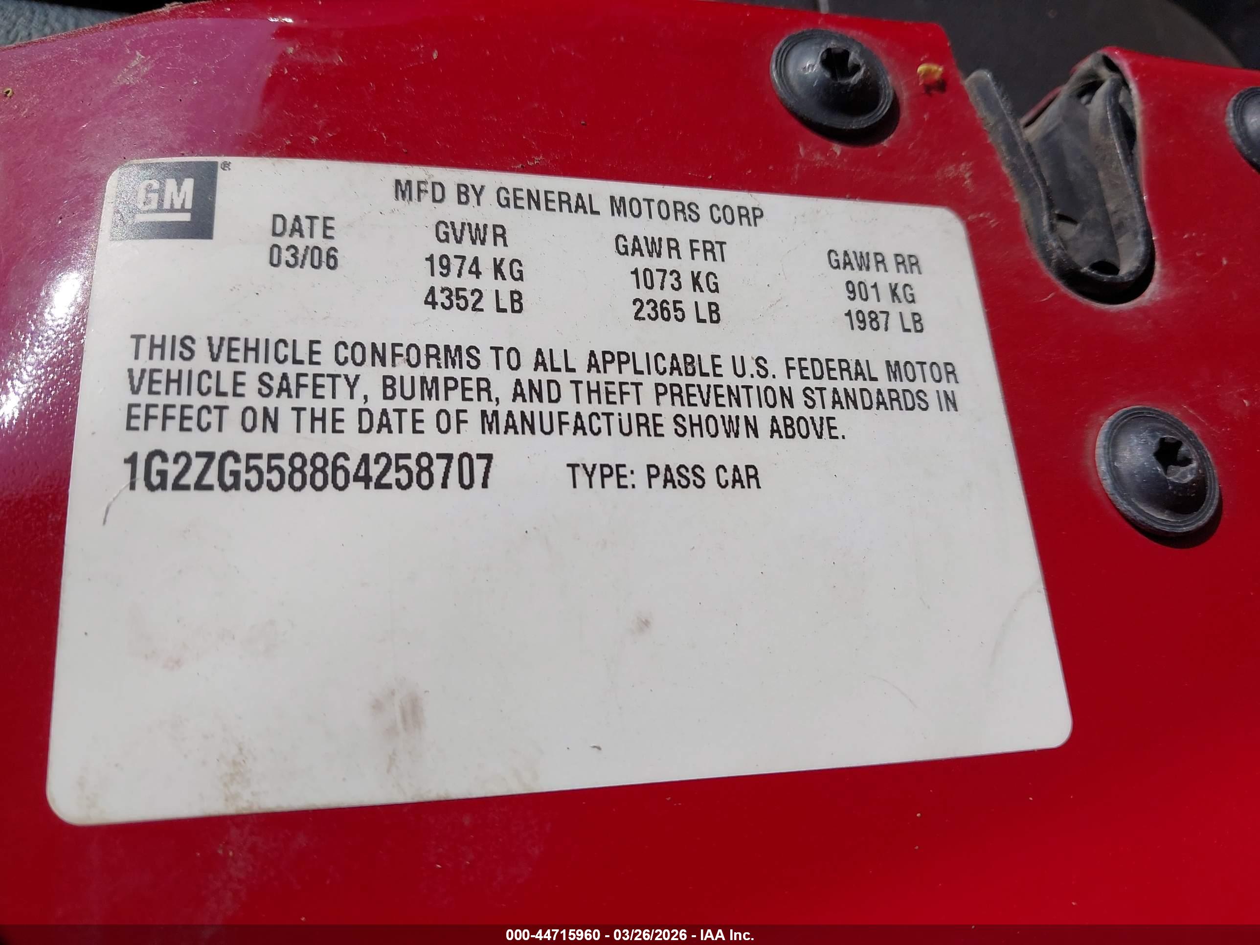 PONTIAC G6 image 9