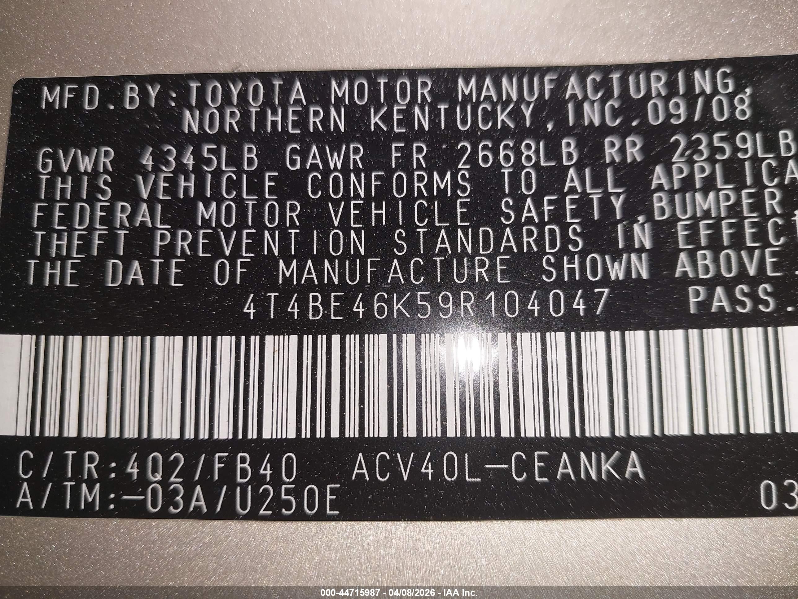 TOYOTA CAMRY image 9