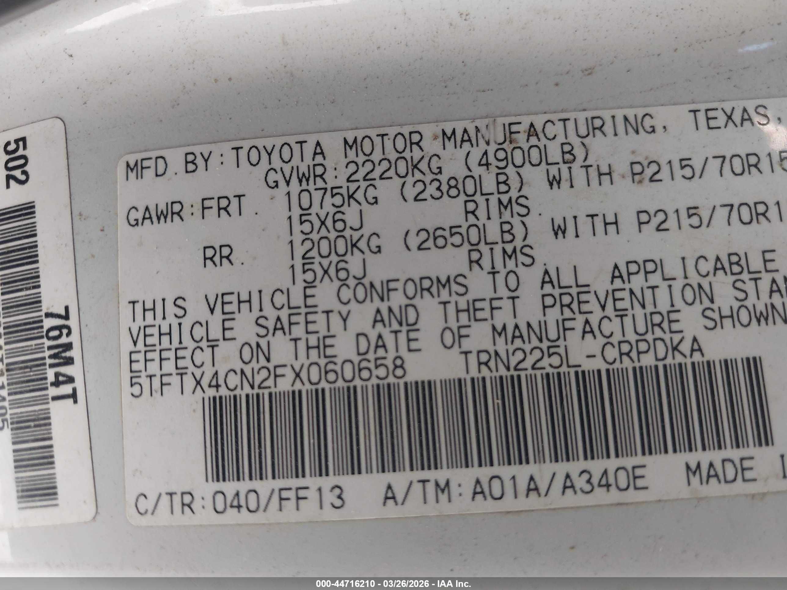 TOYOTA TACOMA image 9