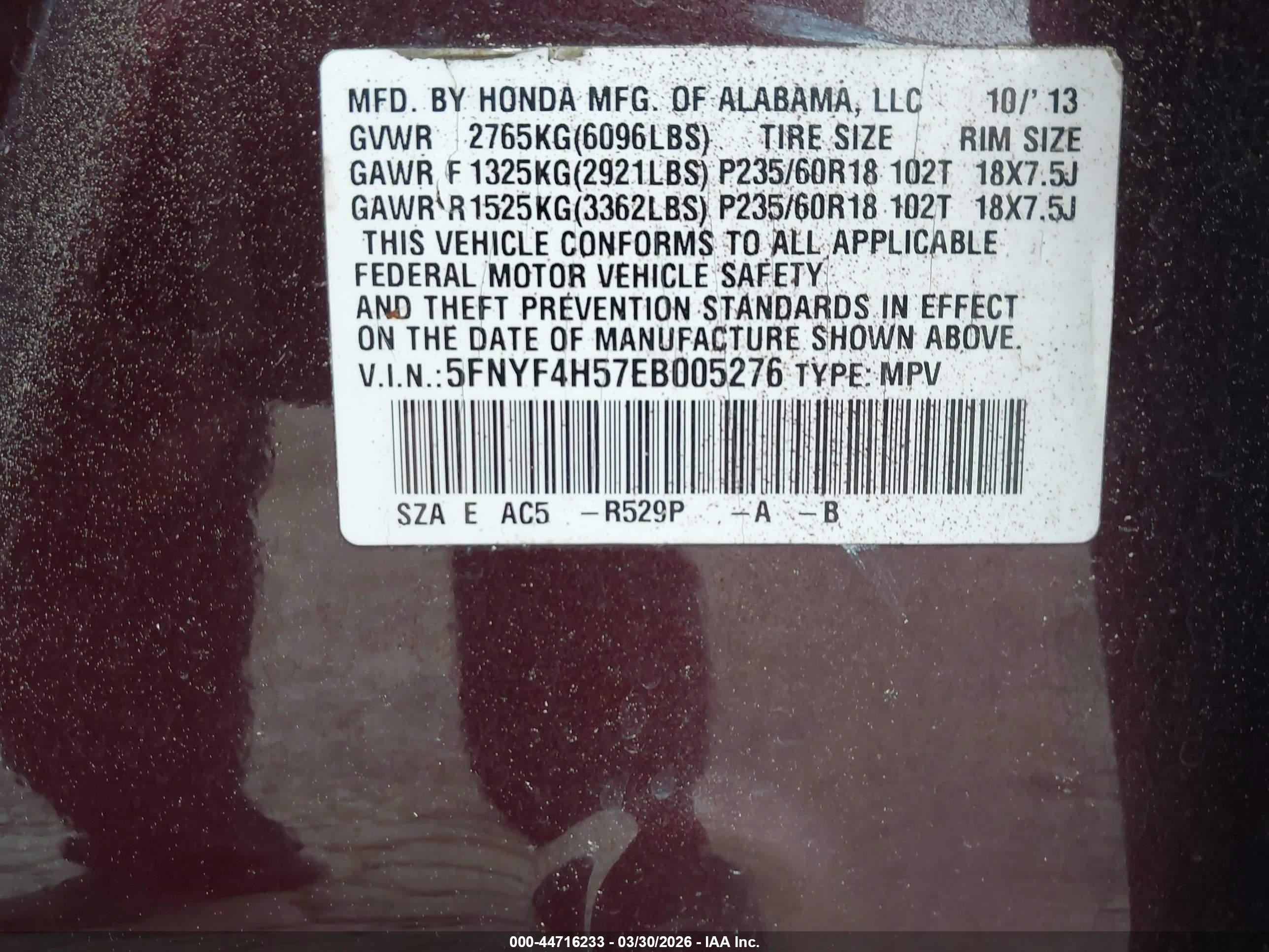 HONDA PILOT image 9