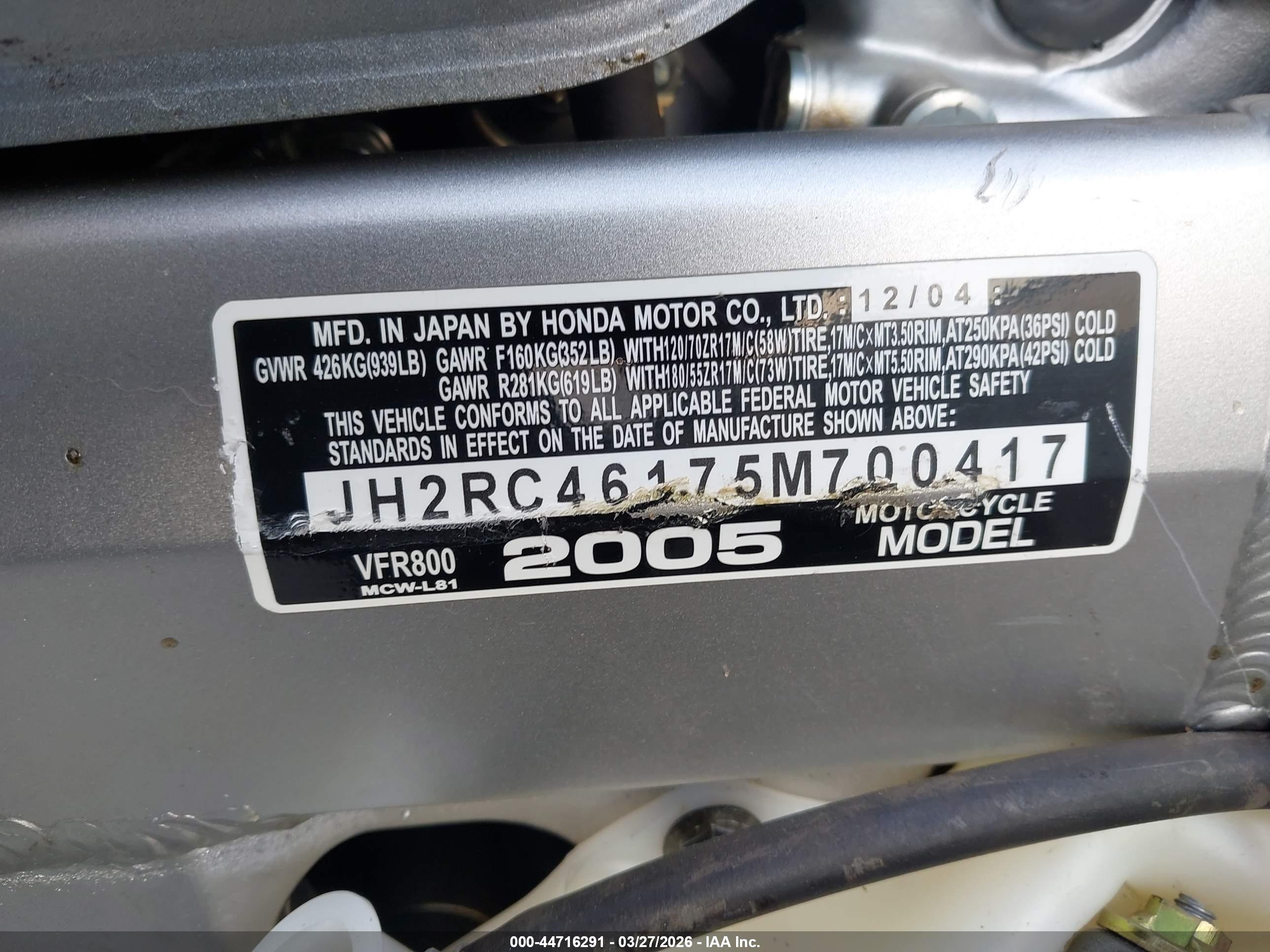 HONDA VFR800 image 10