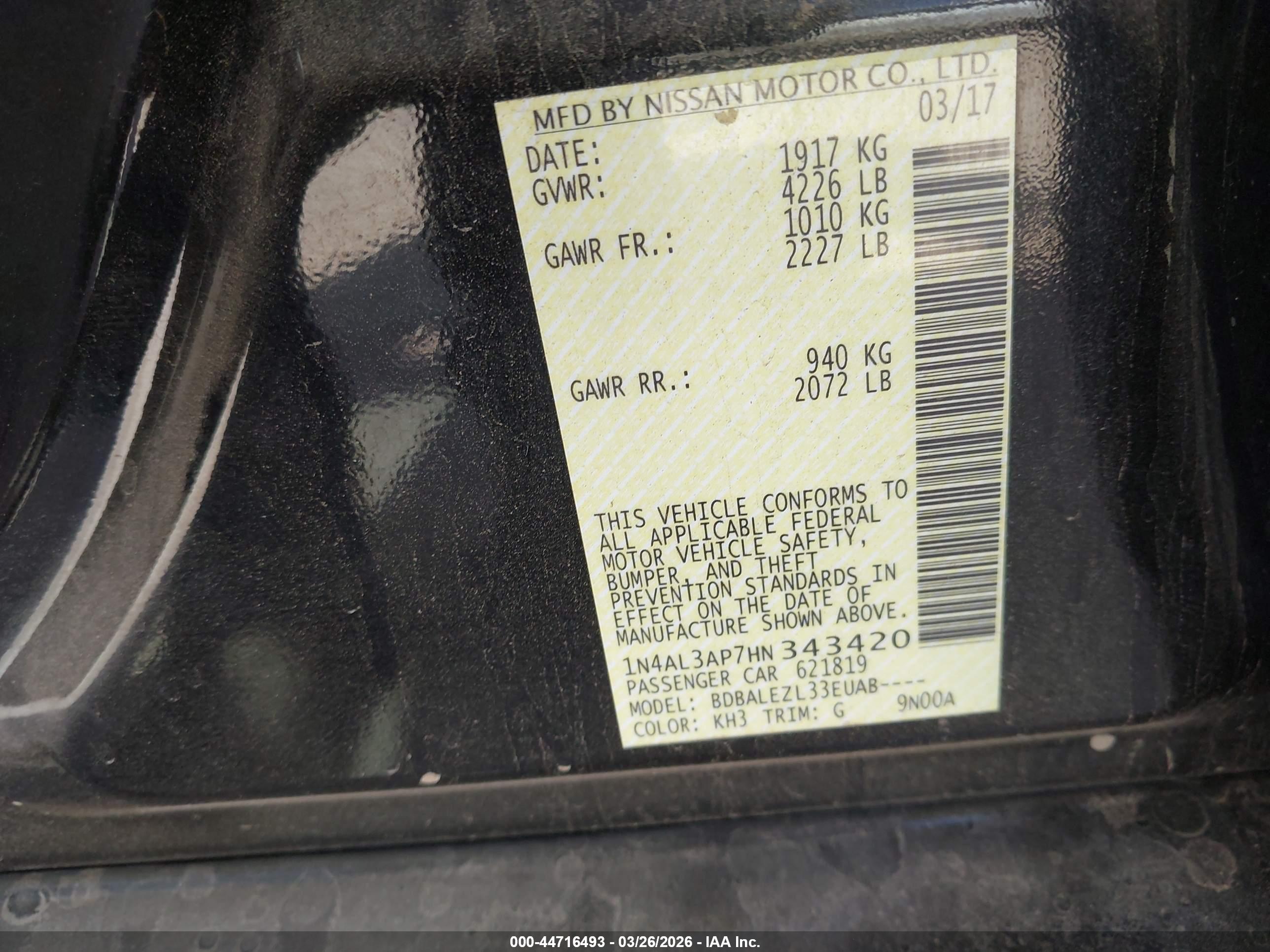 NISSAN ALTIMA image 9