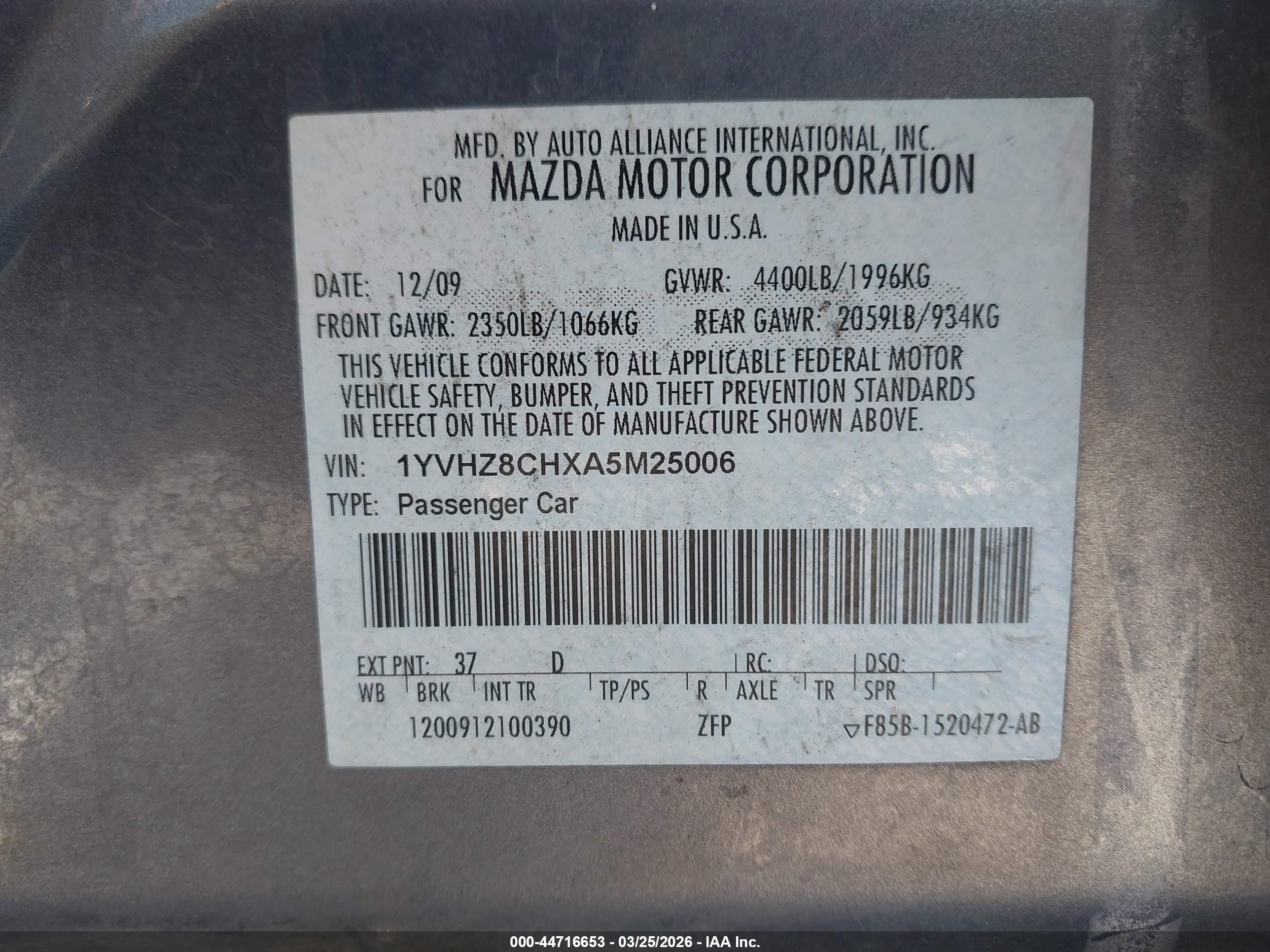 MAZDA MAZDA6 image 9