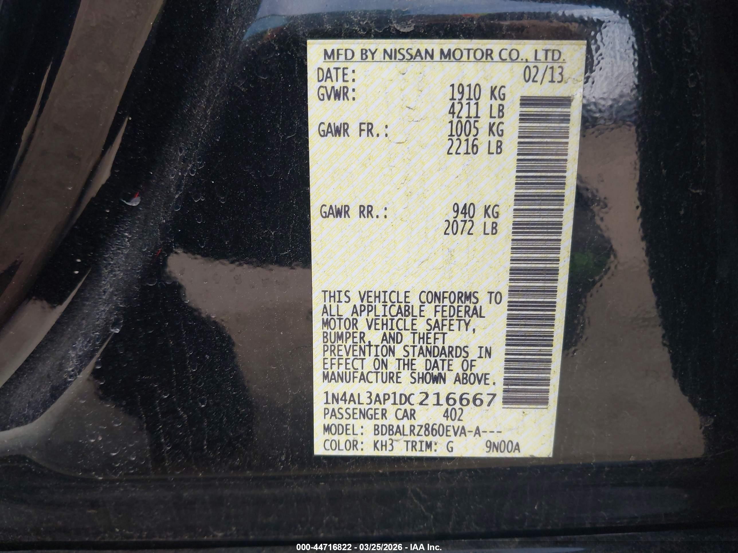NISSAN ALTIMA image 9