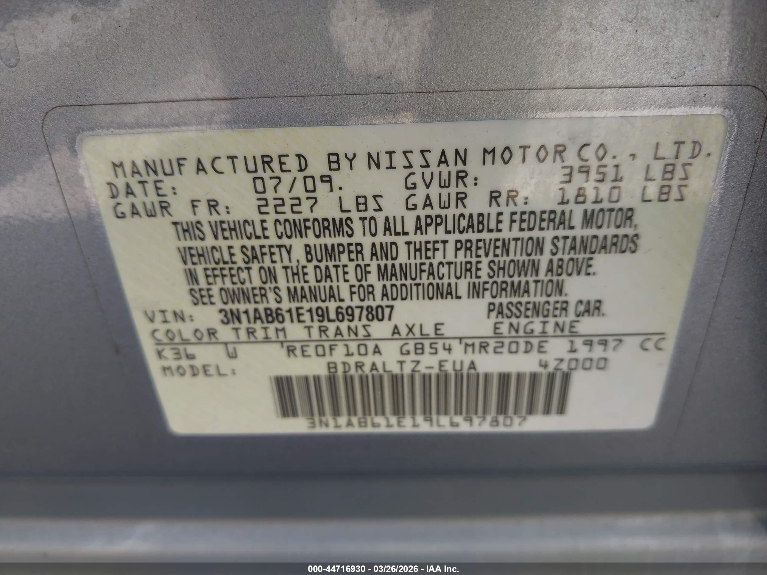 NISSAN SENTRA image 9
