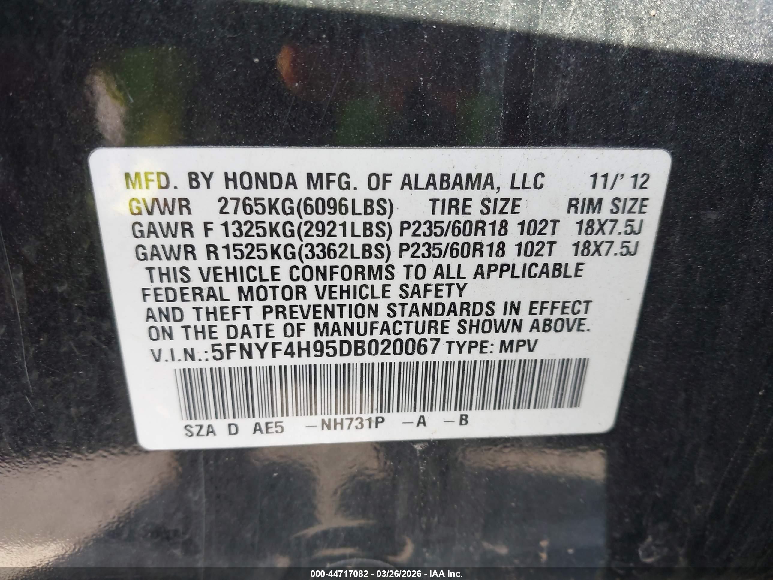 HONDA PILOT image 9
