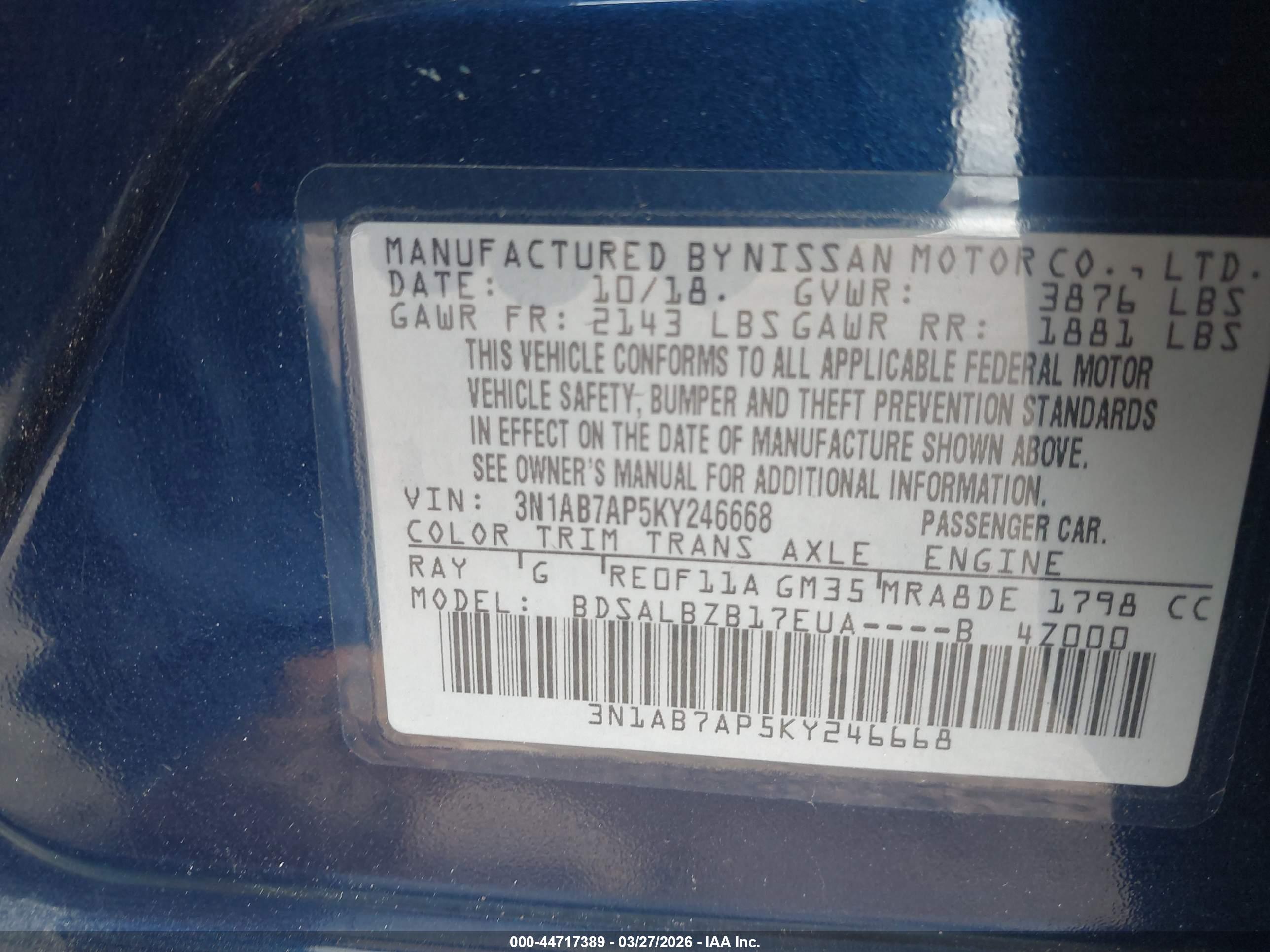 NISSAN SENTRA image 9
