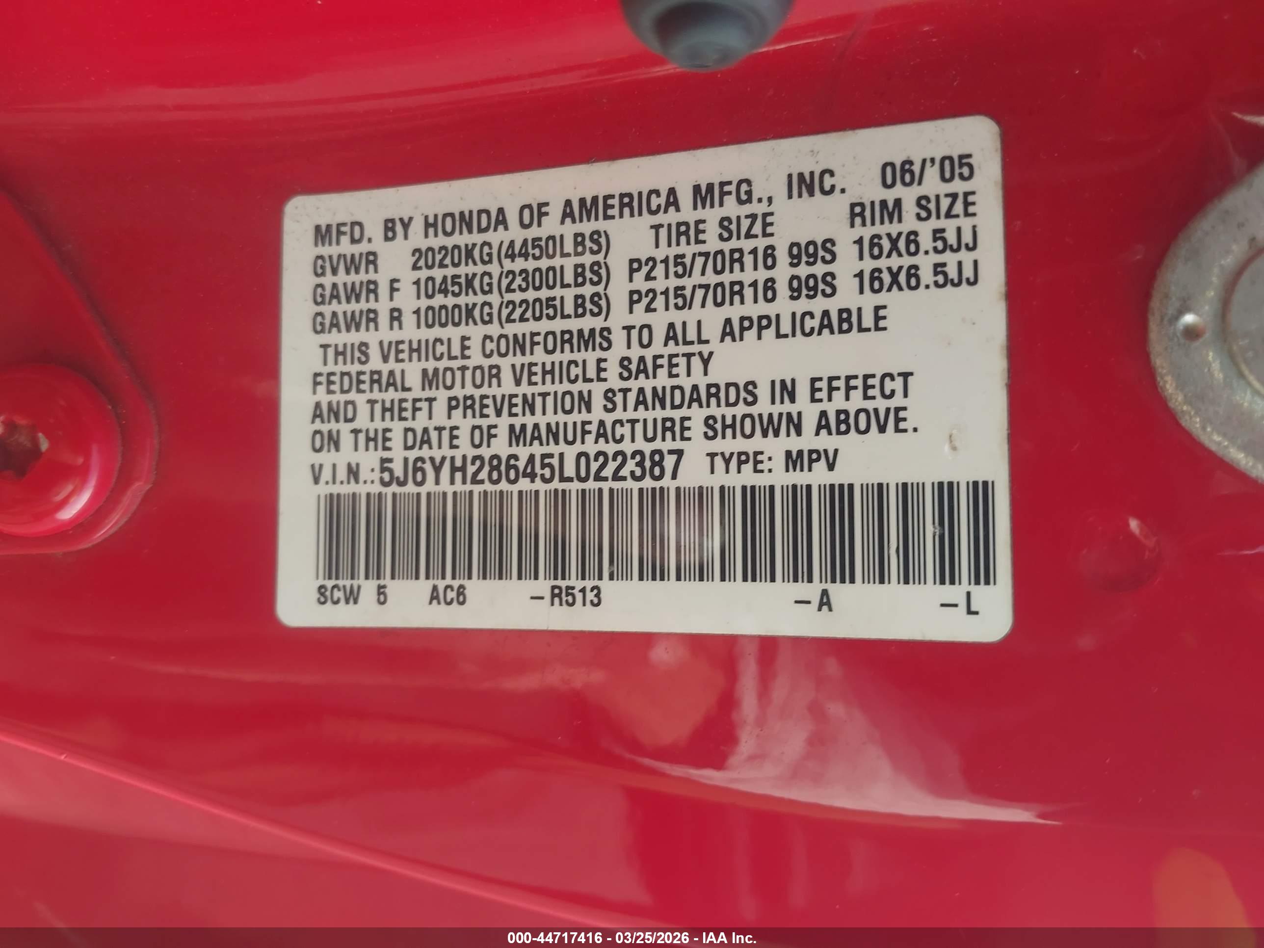 HONDA ELEMENT image 9