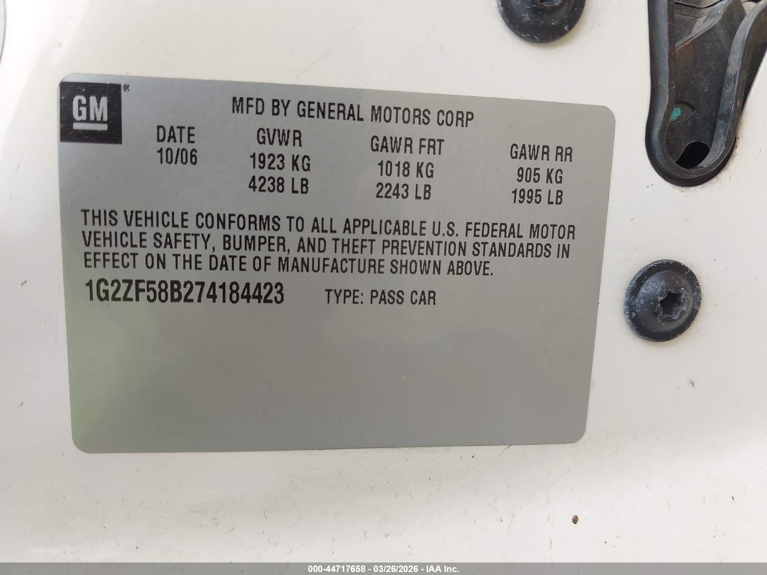 PONTIAC G6 image 9