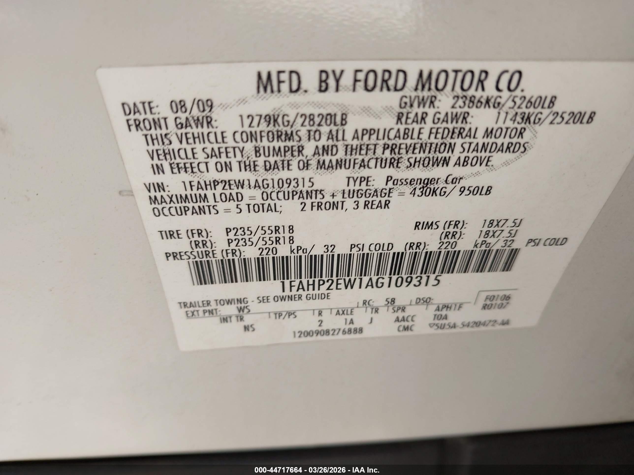 FORD TAURUS image 9