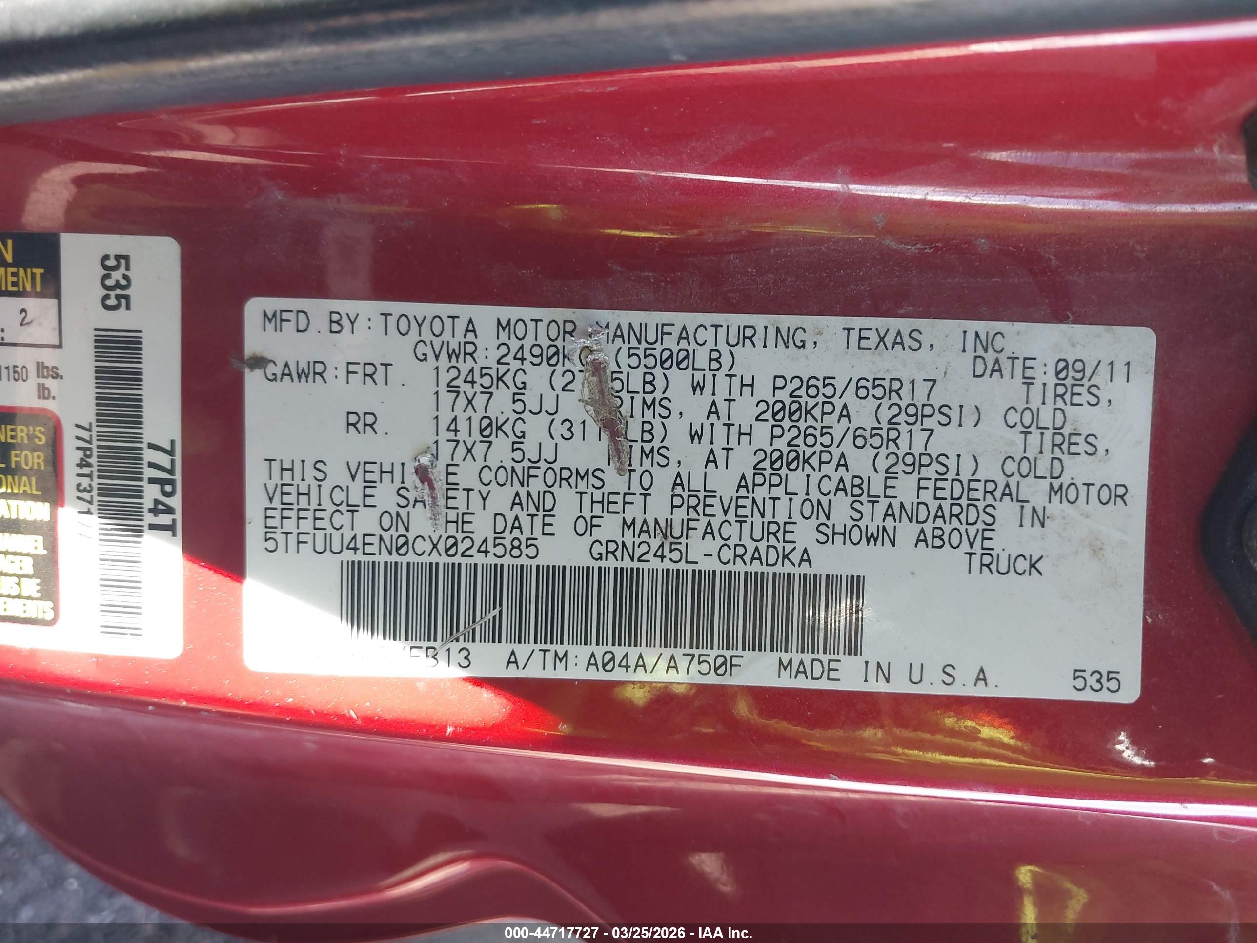 TOYOTA TACOMA image 9