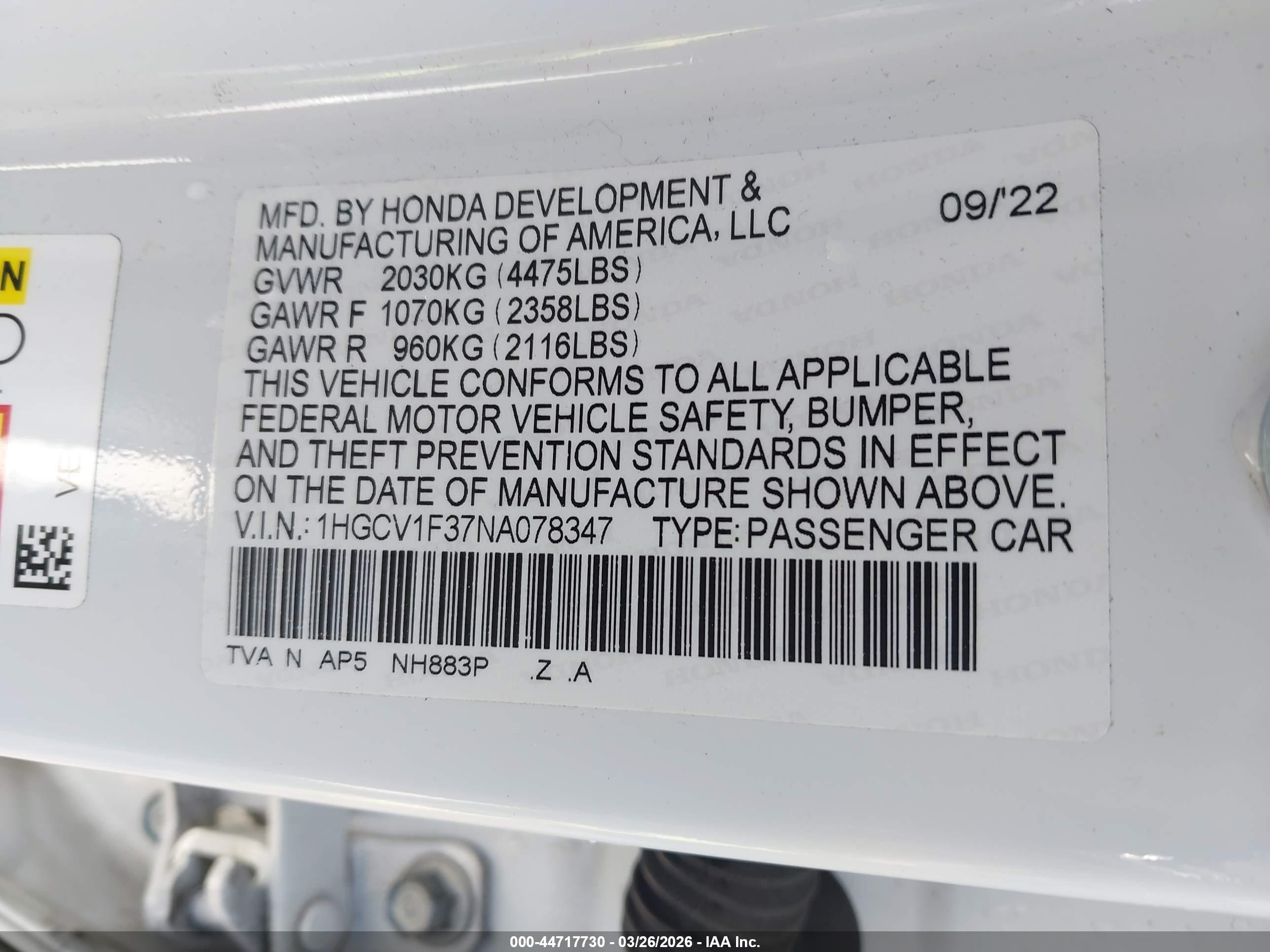 HONDA ACCORD image 9