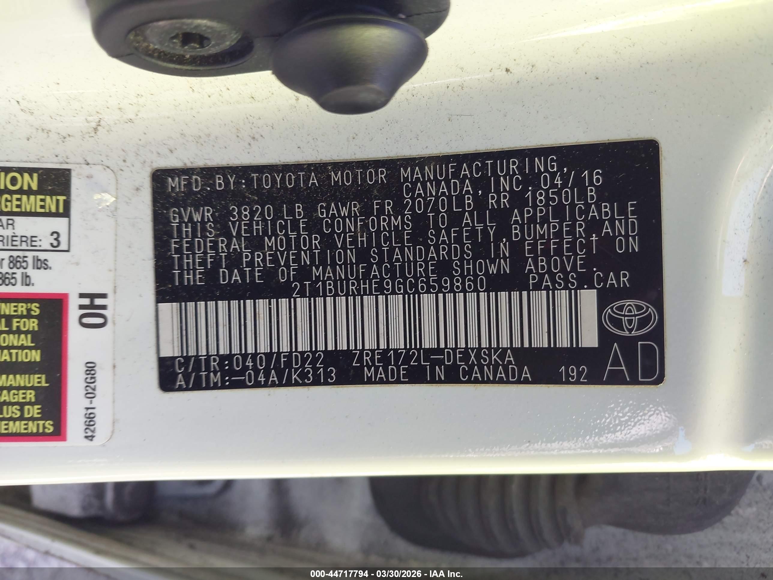 TOYOTA COROLLA image 9