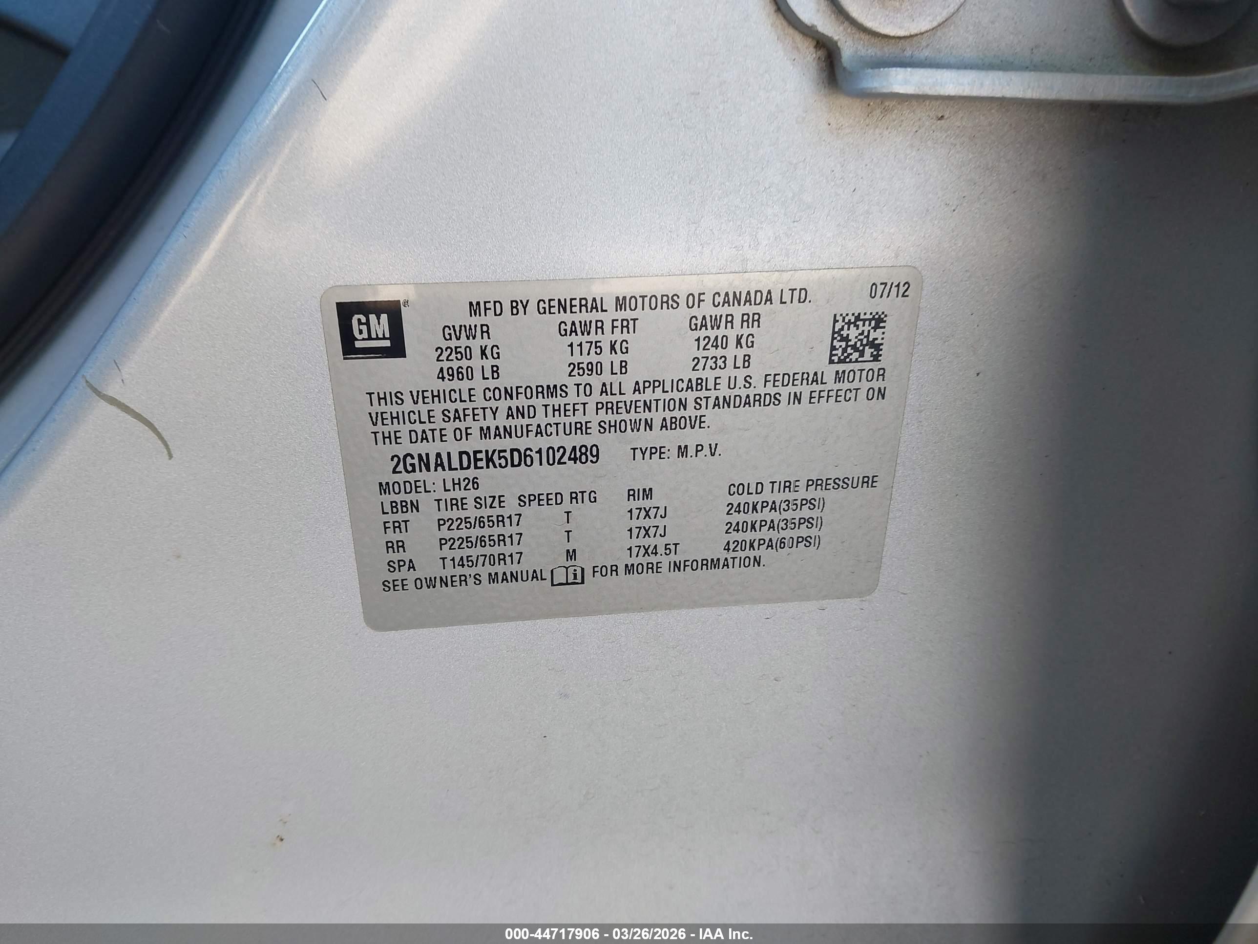 CHEVROLET EQUINOX image 9