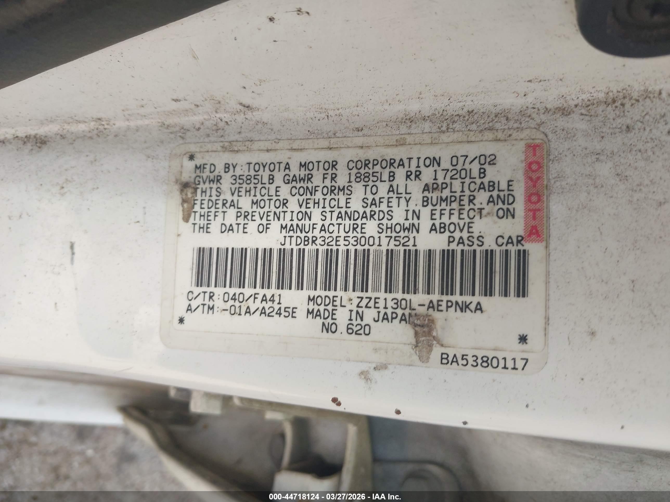 TOYOTA COROLLA image 9