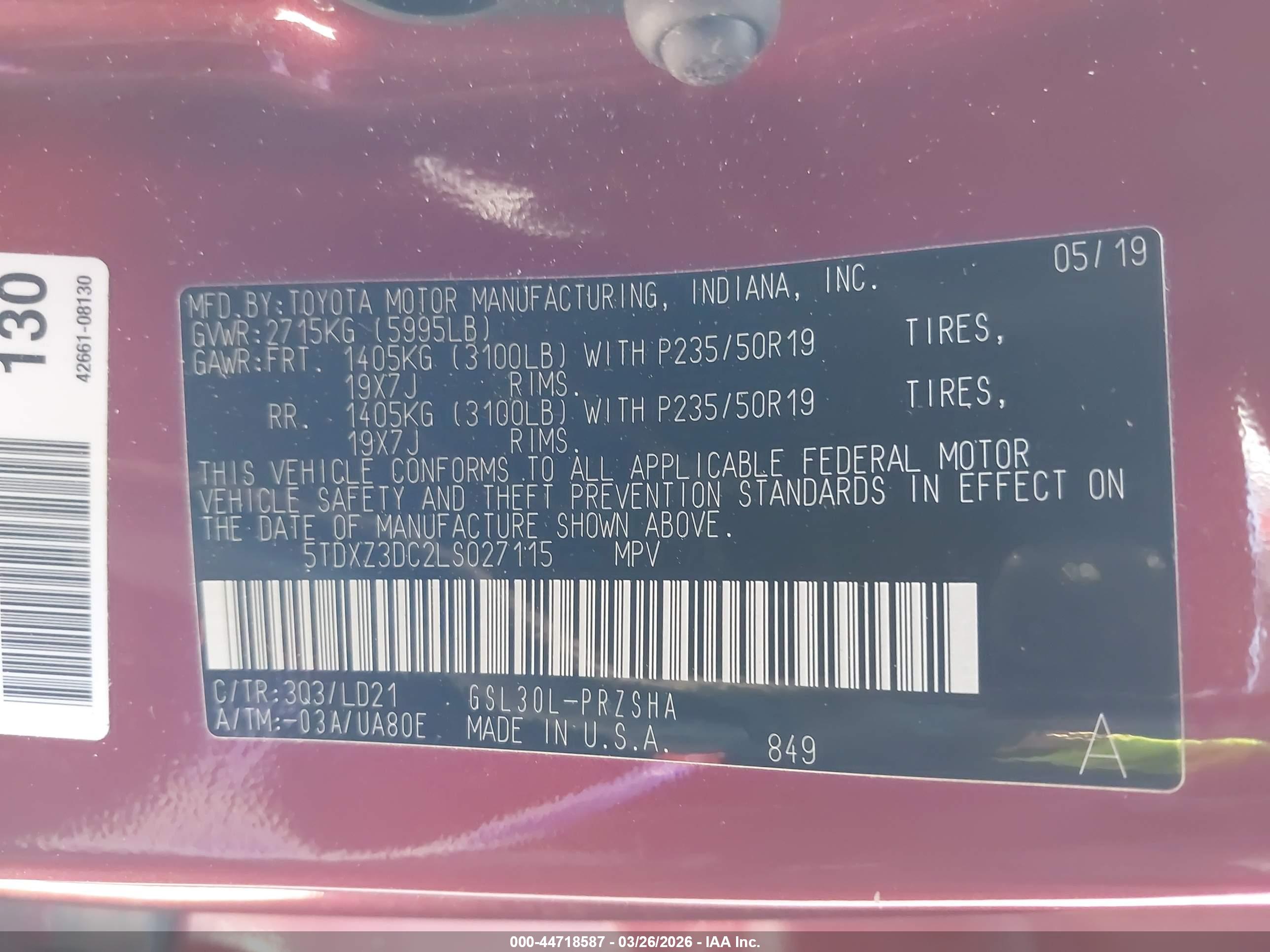 TOYOTA SIENNA image 9