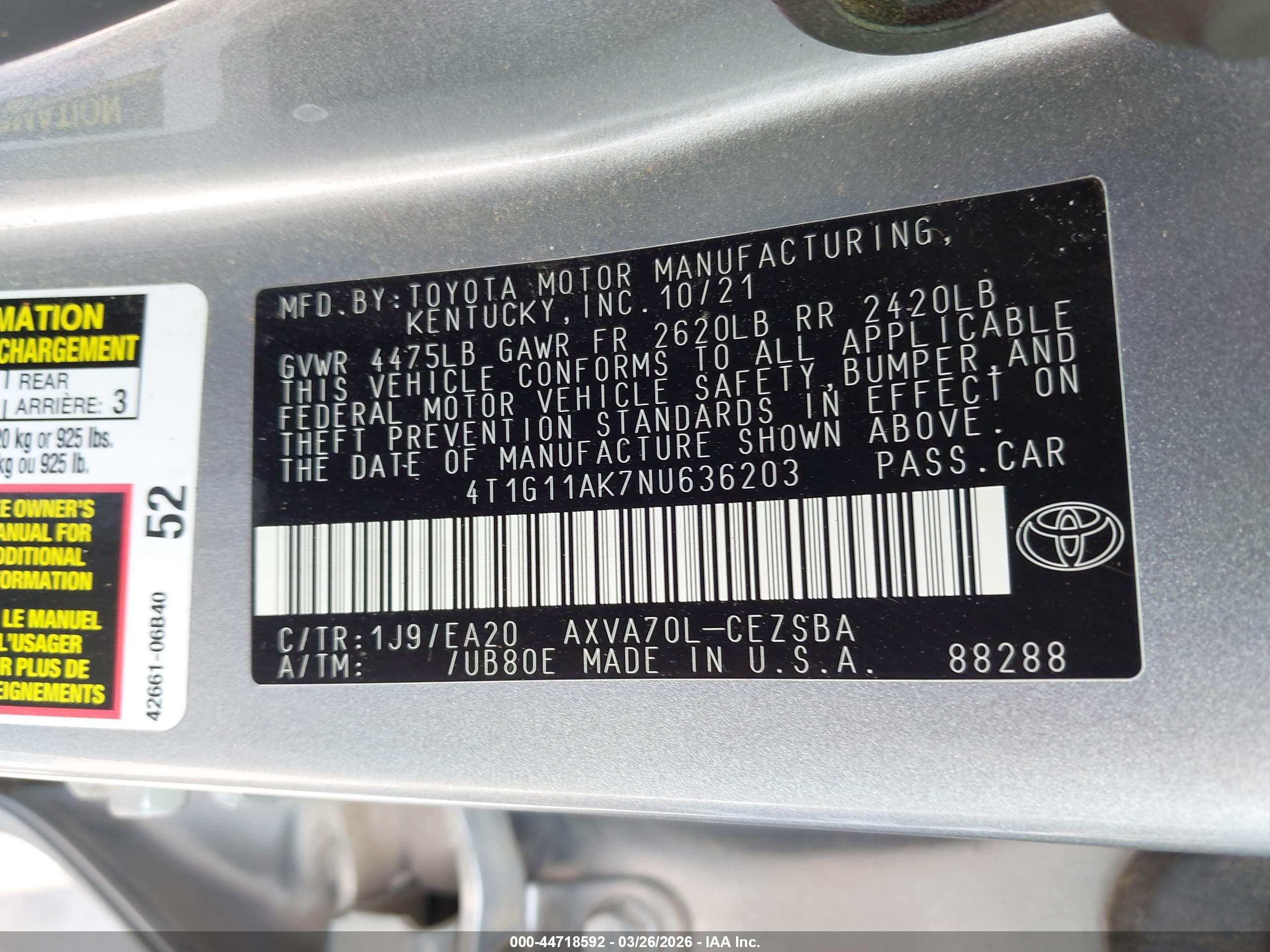 TOYOTA CAMRY image 9