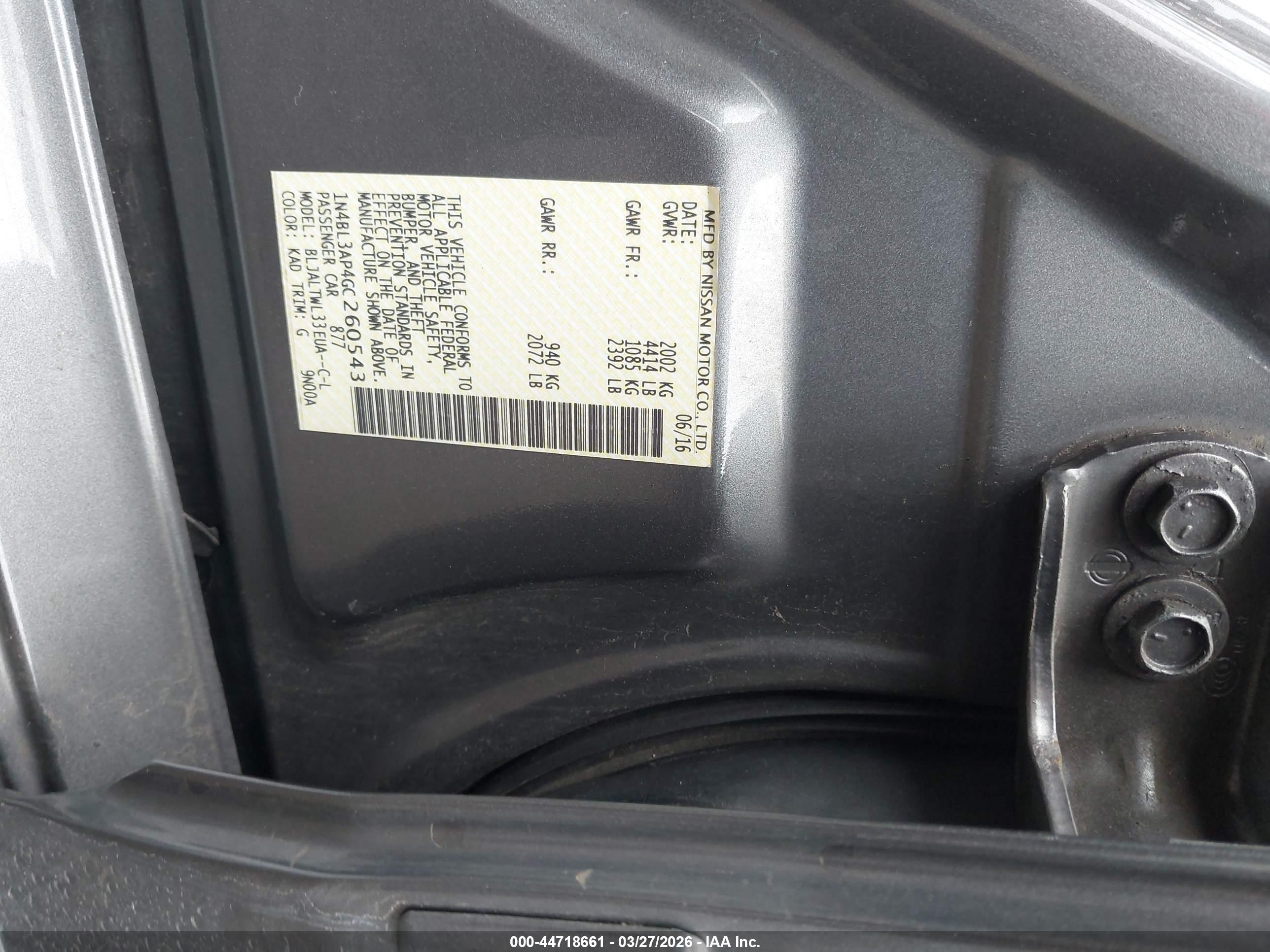 NISSAN ALTIMA image 9