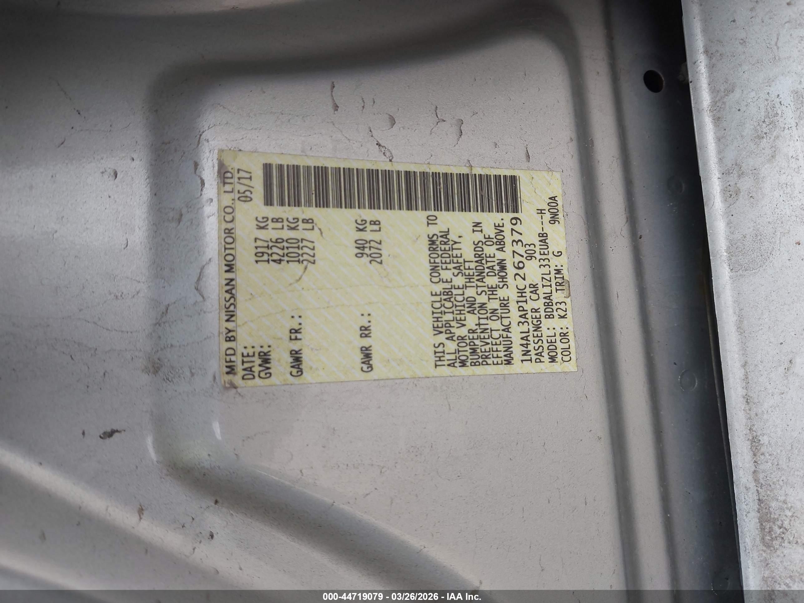 NISSAN ALTIMA image 9