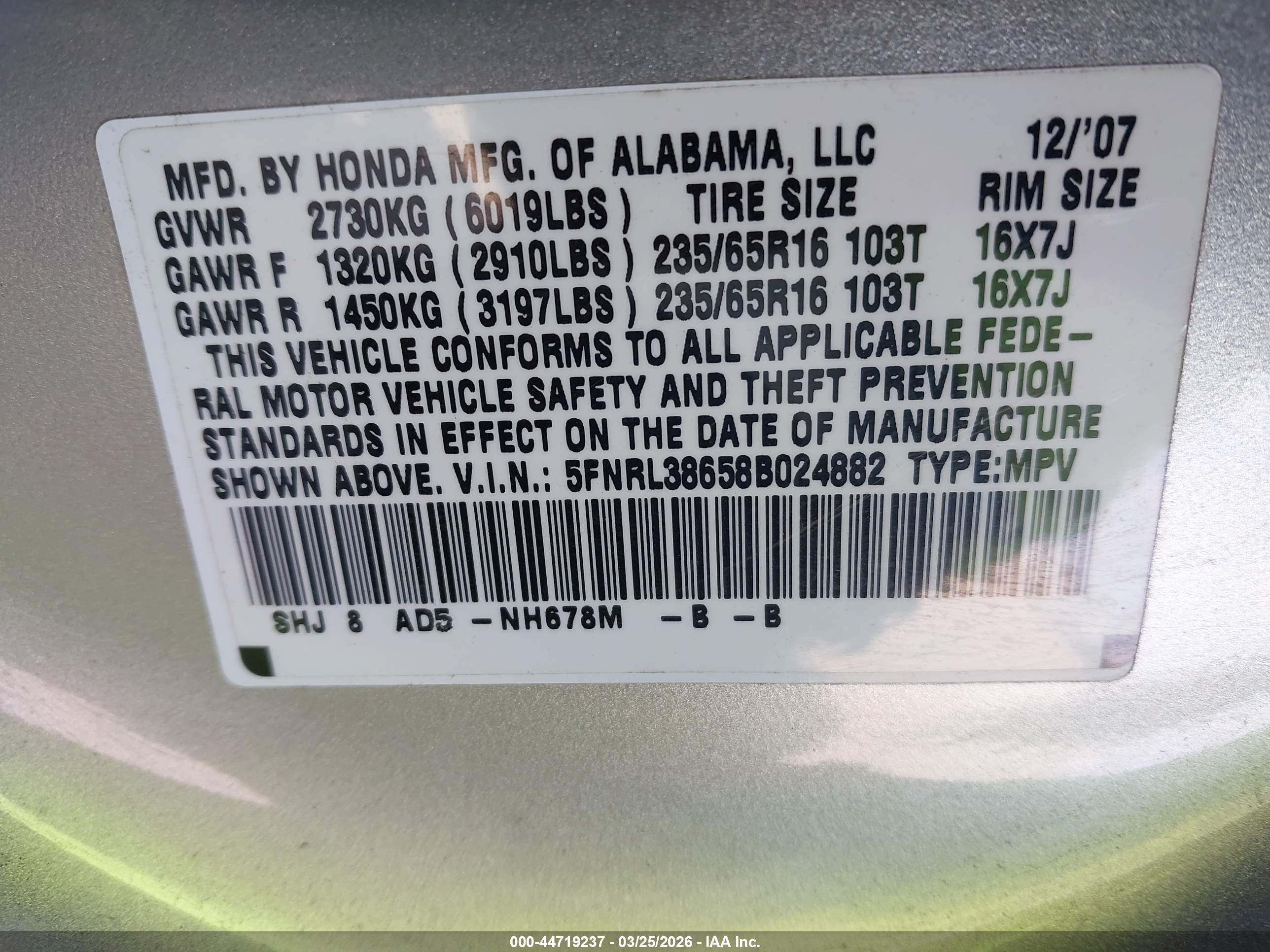 HONDA ODYSSEY image 9