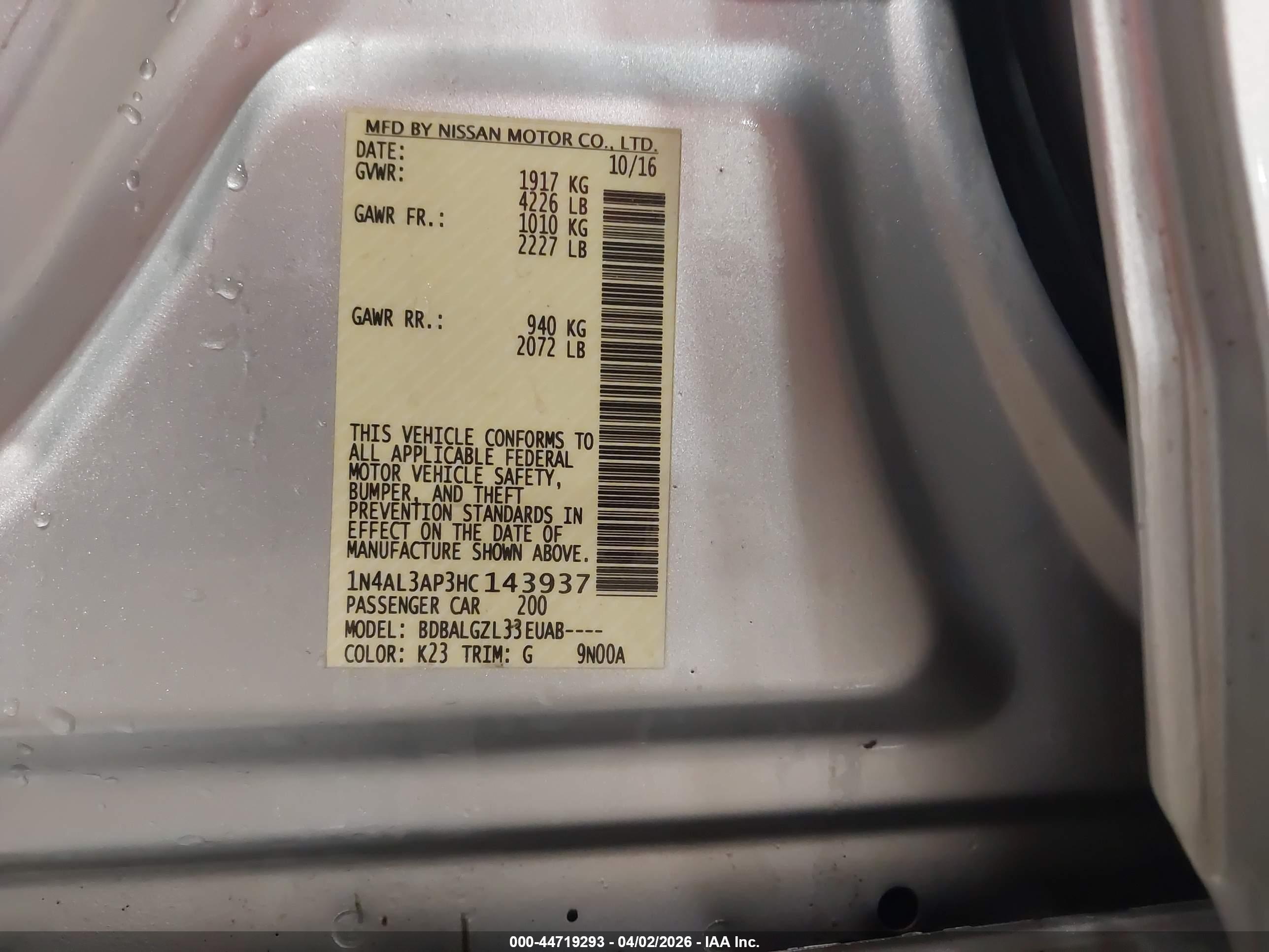 NISSAN ALTIMA image 9