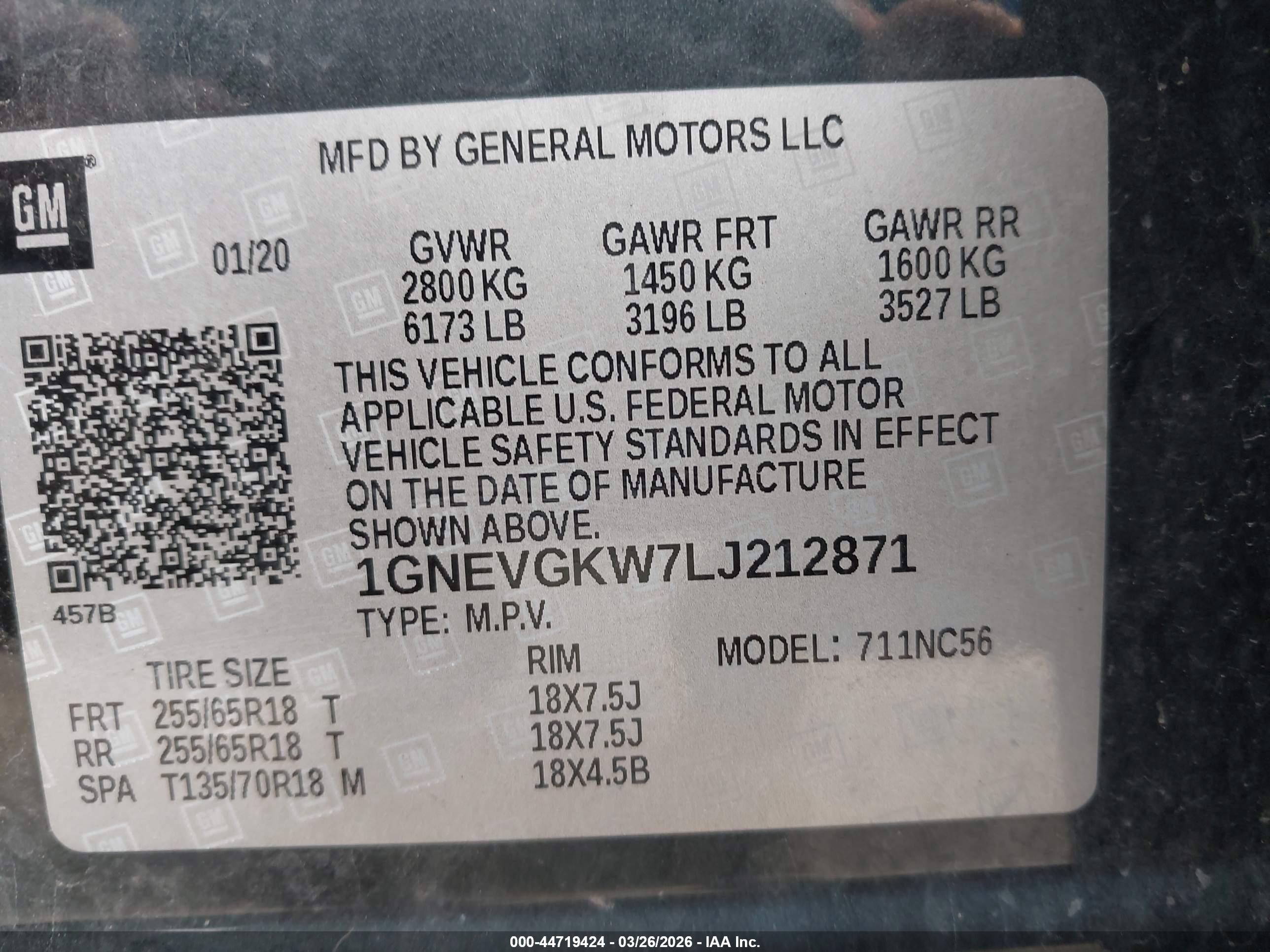 CHEVROLET TRAVERSE image 9