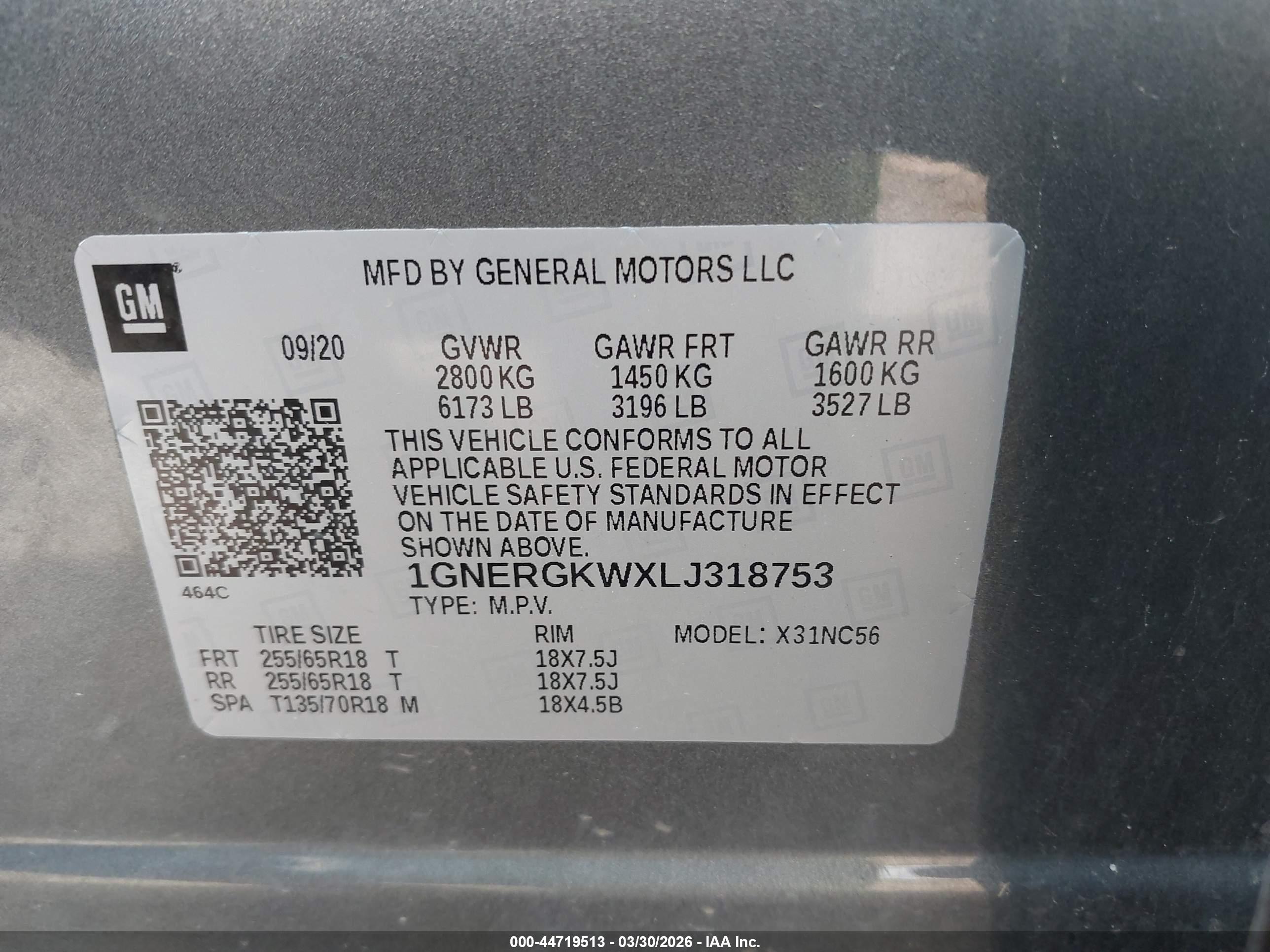 CHEVROLET TRAVERSE image 9