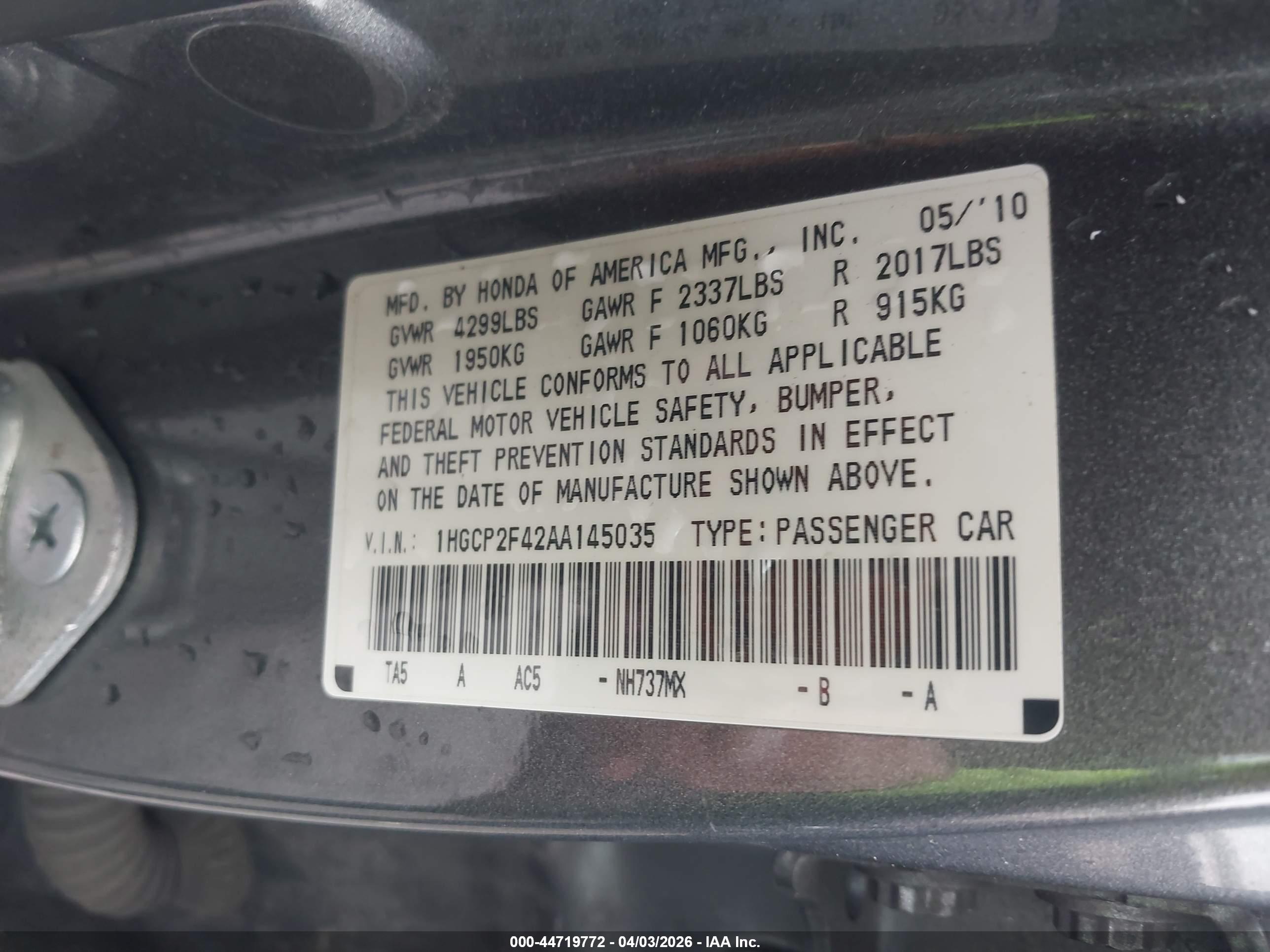 HONDA ACCORD image 9
